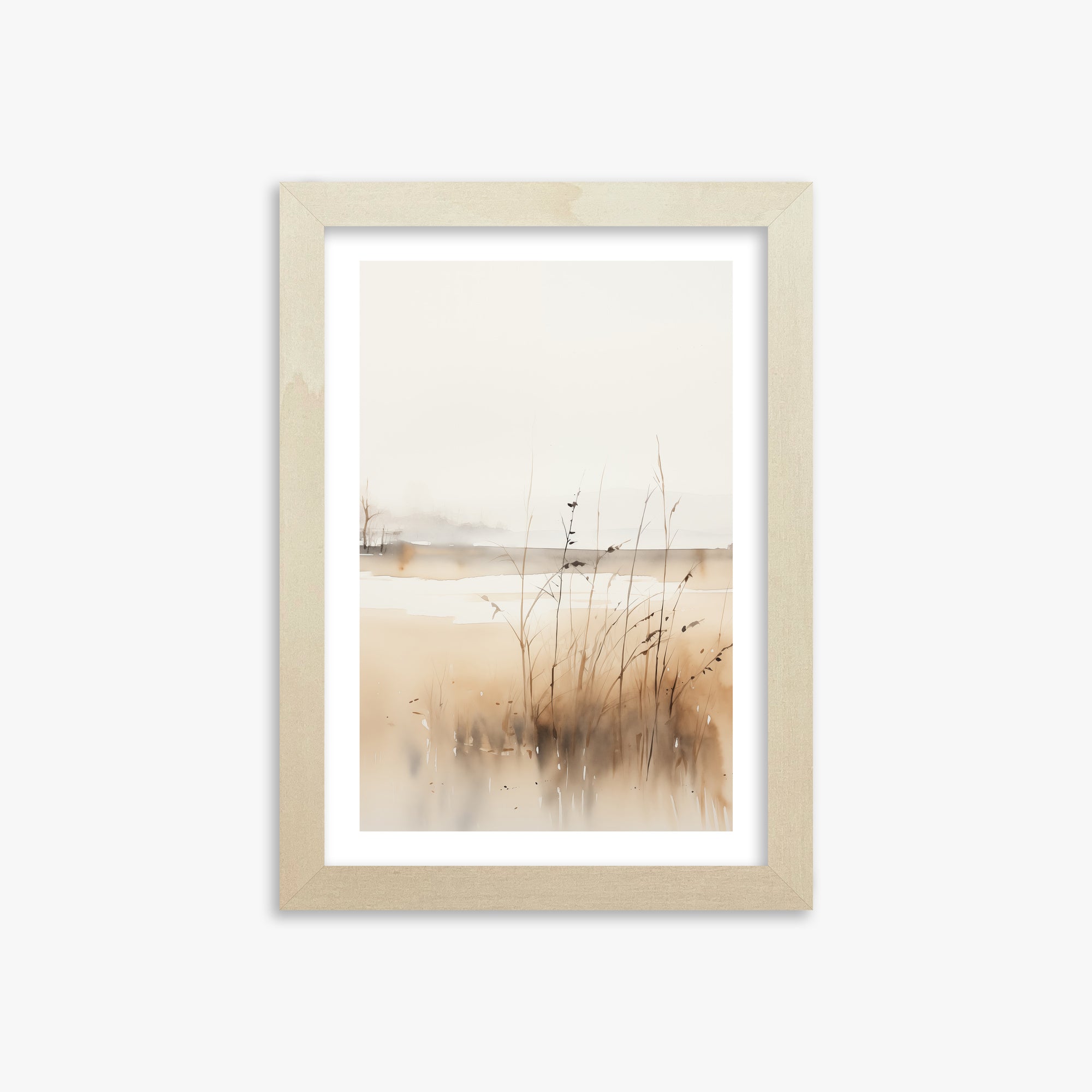 Marsh Reverie, 21x30cm Framed Art Reproduction With Lime Wood Frame