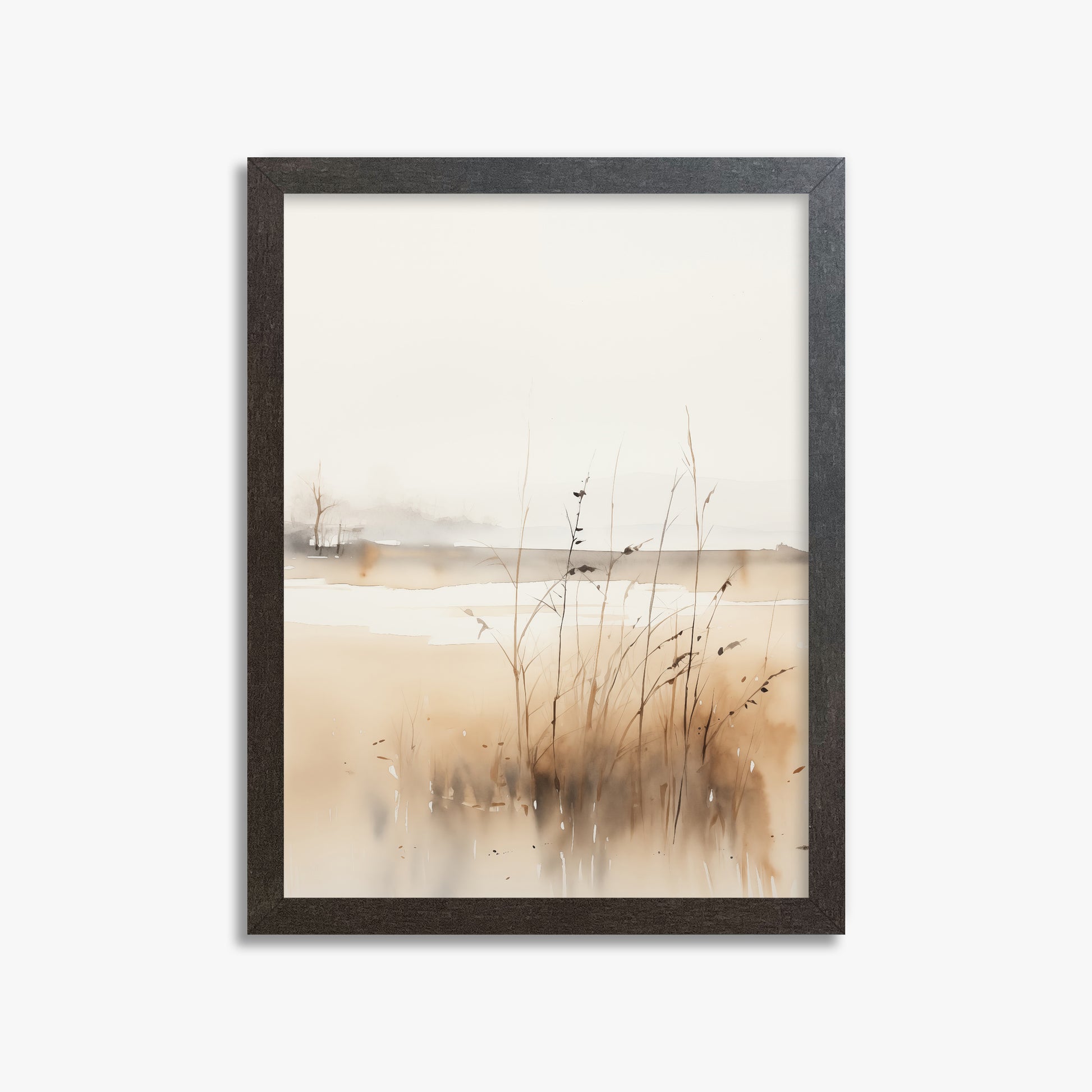 Marsh Reverie, 30x40cm Framed Art Reproduction With Espresso Frame