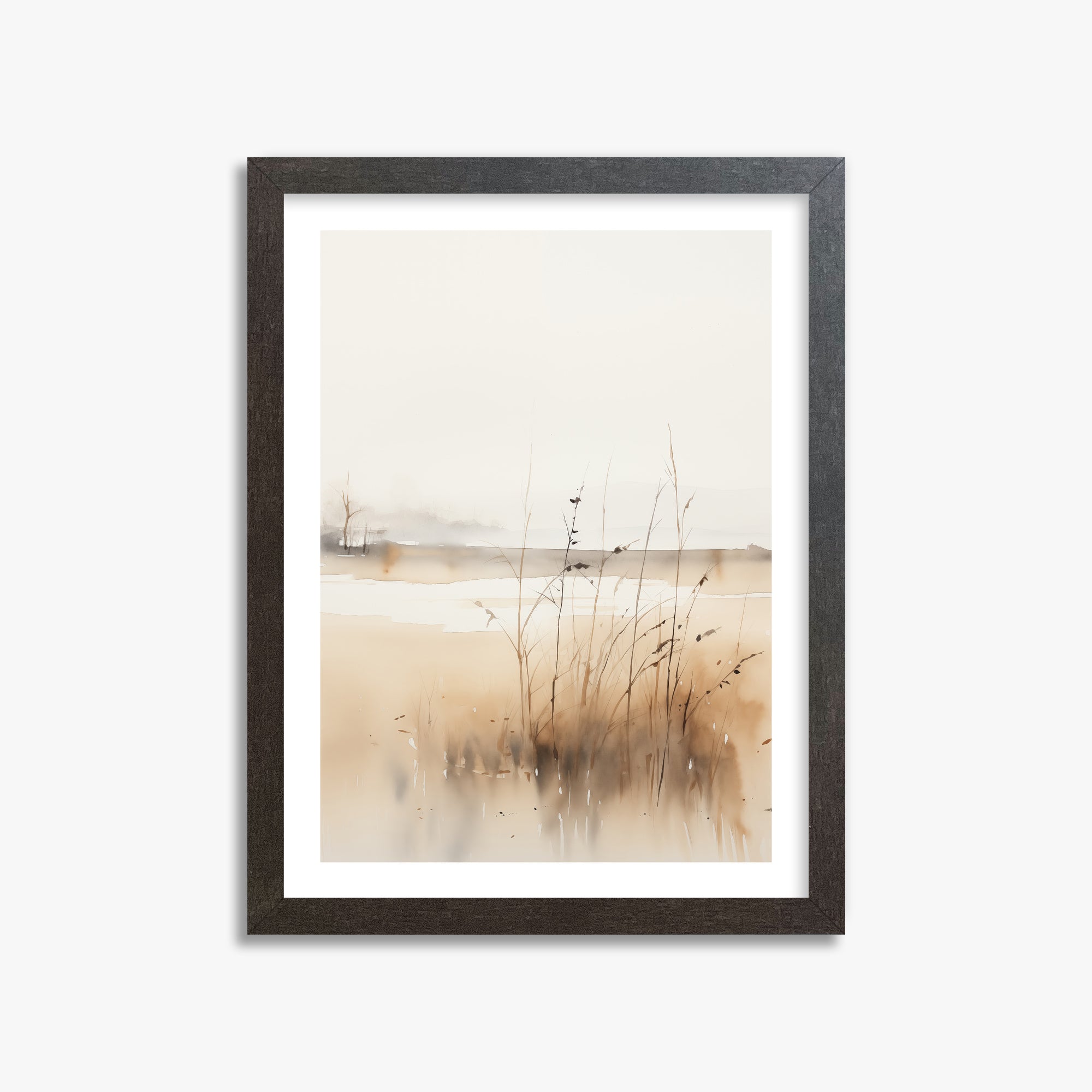 Marsh Reverie, 30x40cm Framed Art Reproduction With Espresso Frame