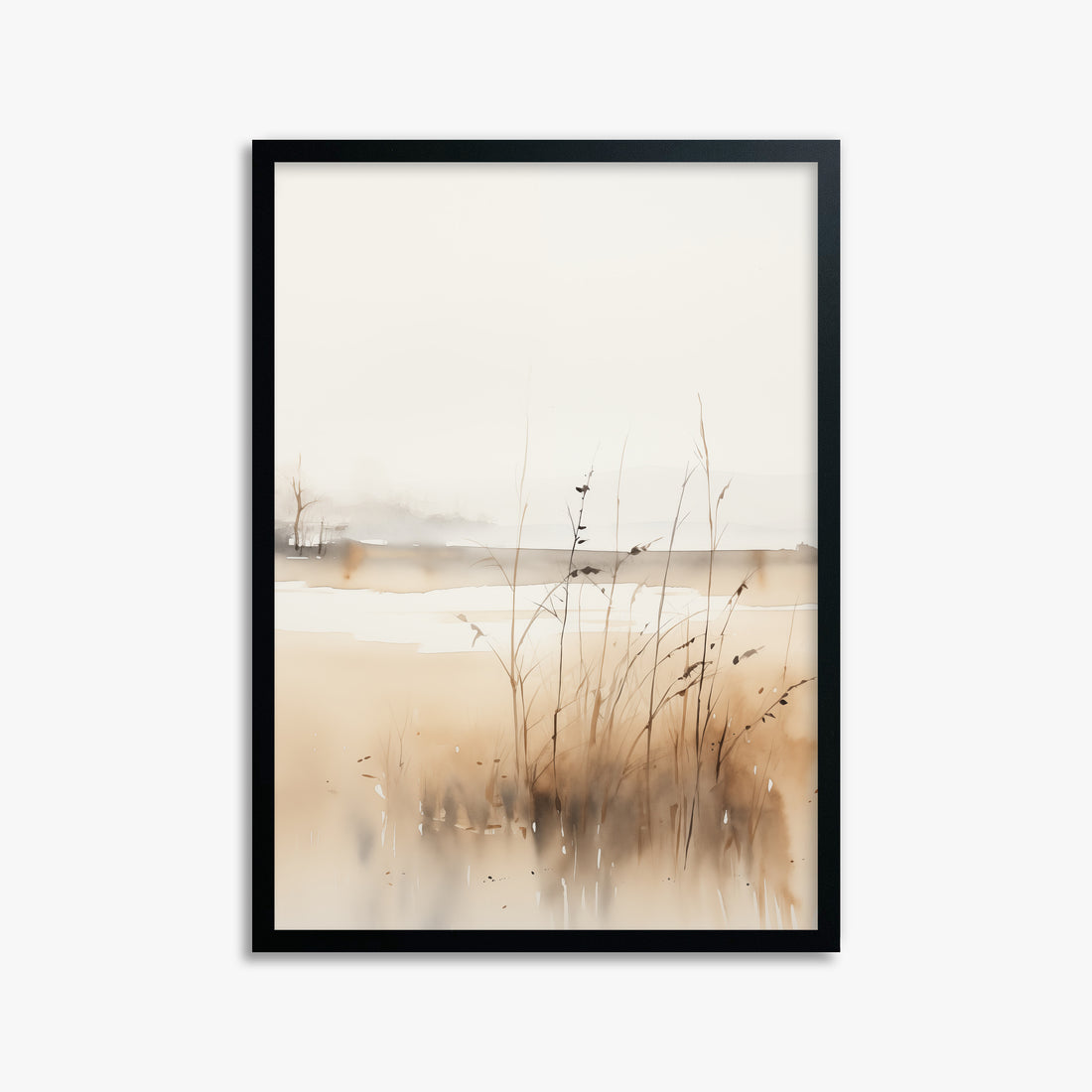 Marsh Reverie, 50x70cm Framed Poster With Black Frame
