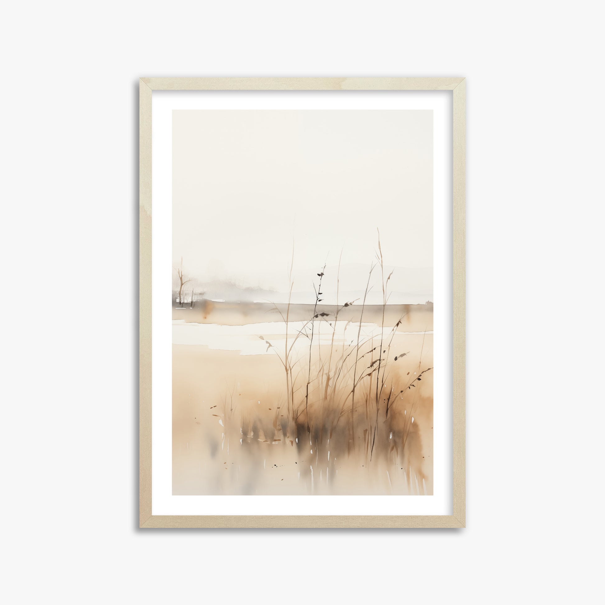 Marsh Reverie, 50x70cm Framed Art Reproduction With Lime Wood Frame