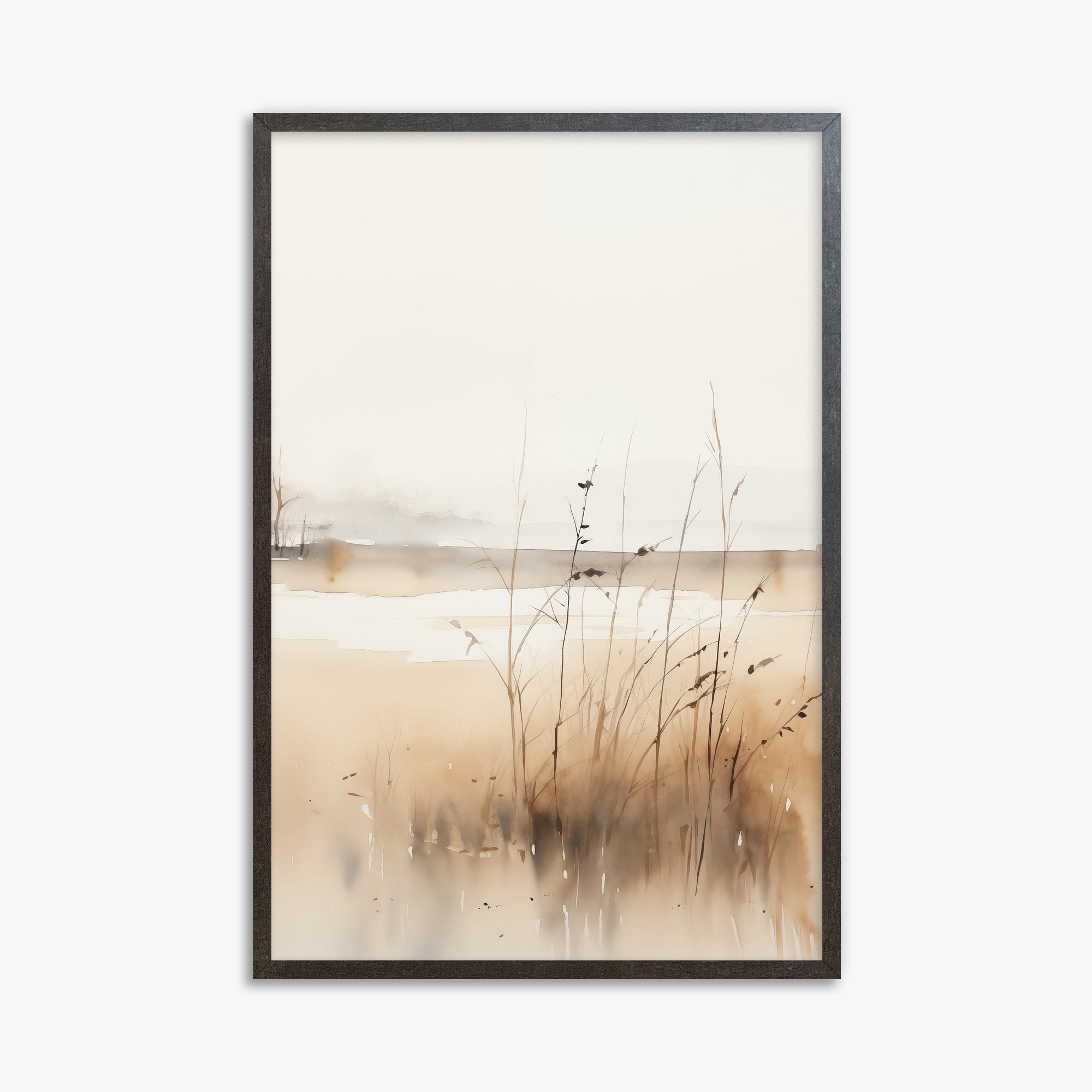 Marsh Reverie, 61x91cm Framed Art Reproduction With Espresso Frame
