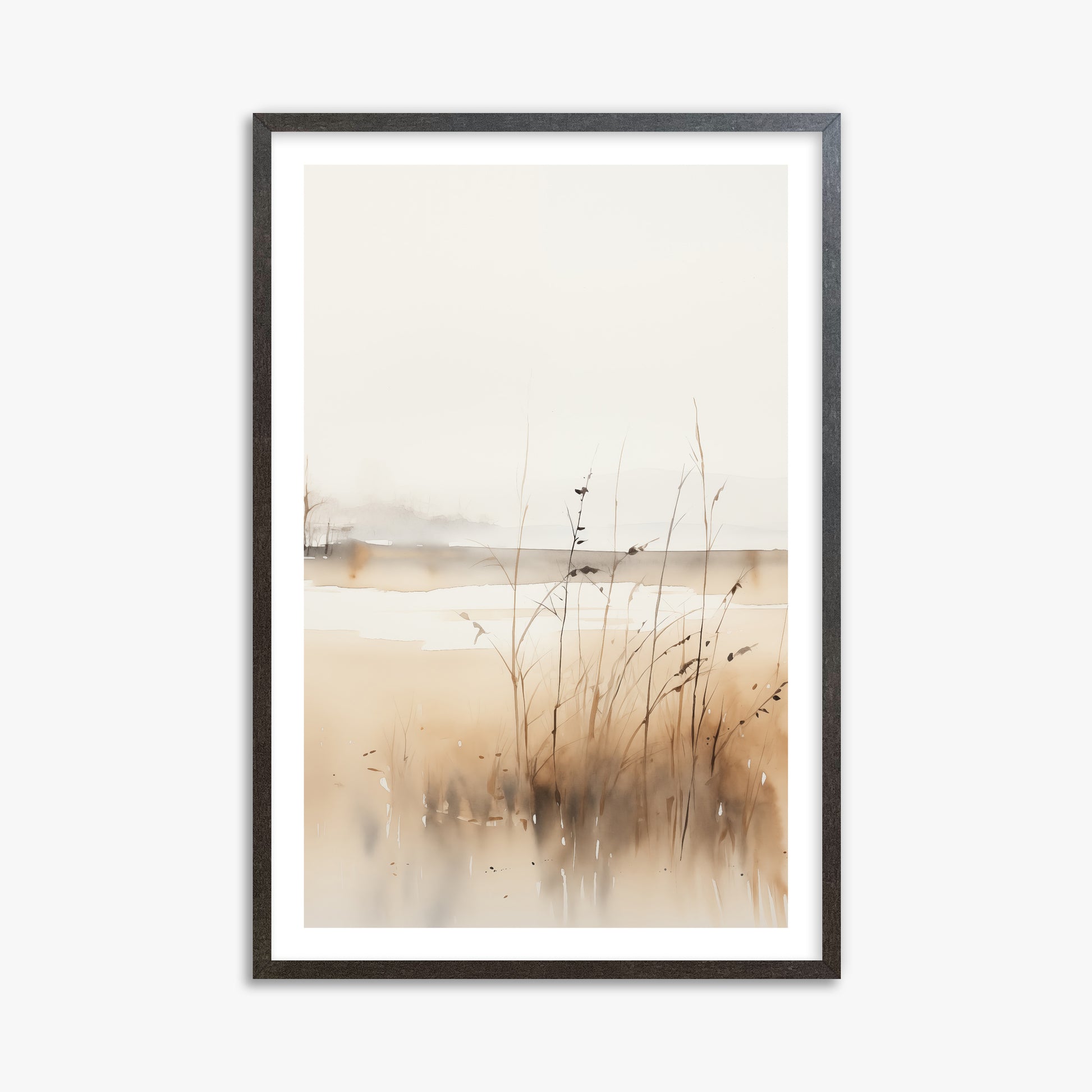 Marsh Reverie, 61x91cm Framed Art Reproduction With Espresso Frame