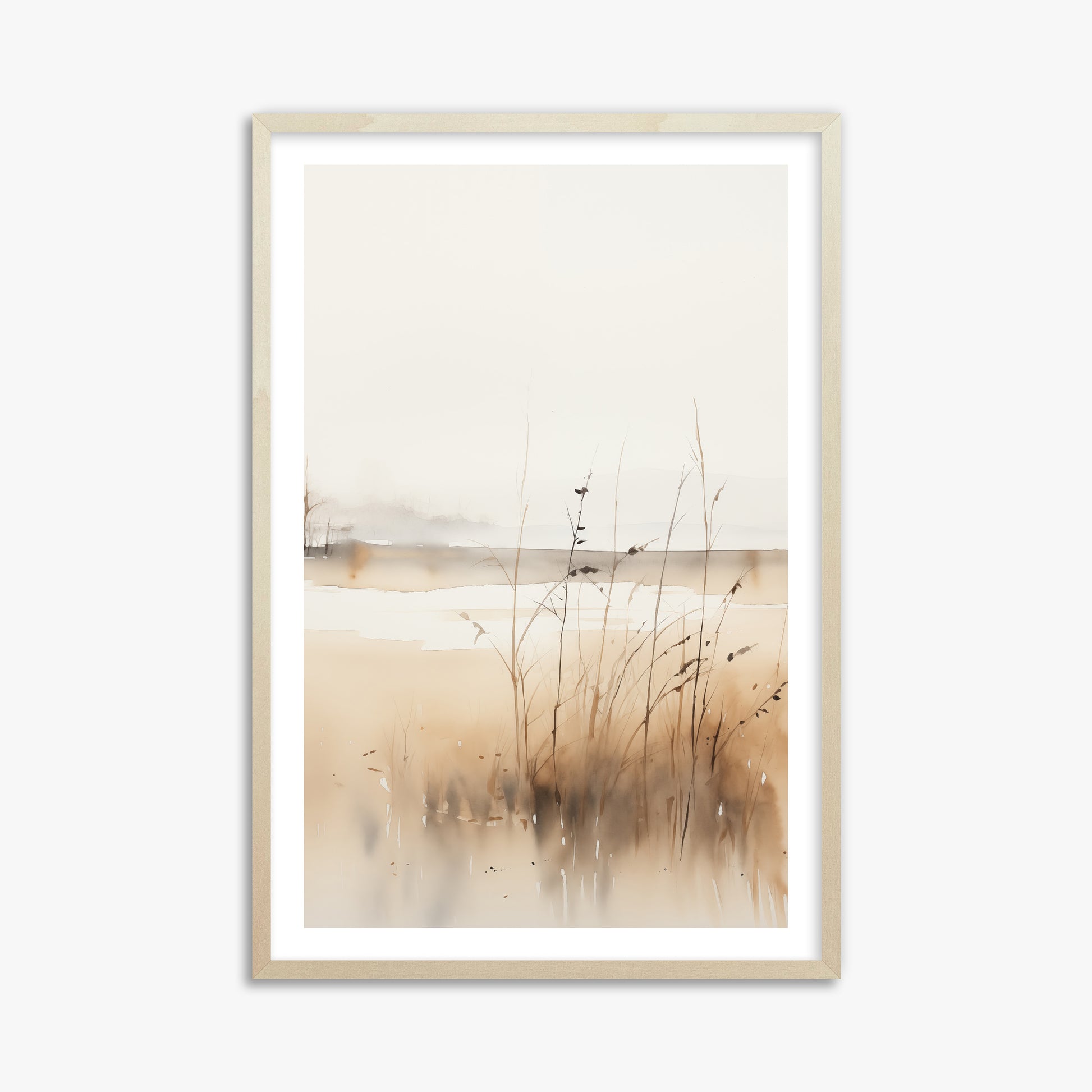 Marsh Reverie, 61x91cm Framed Art Reproduction With Lime Wood Frame