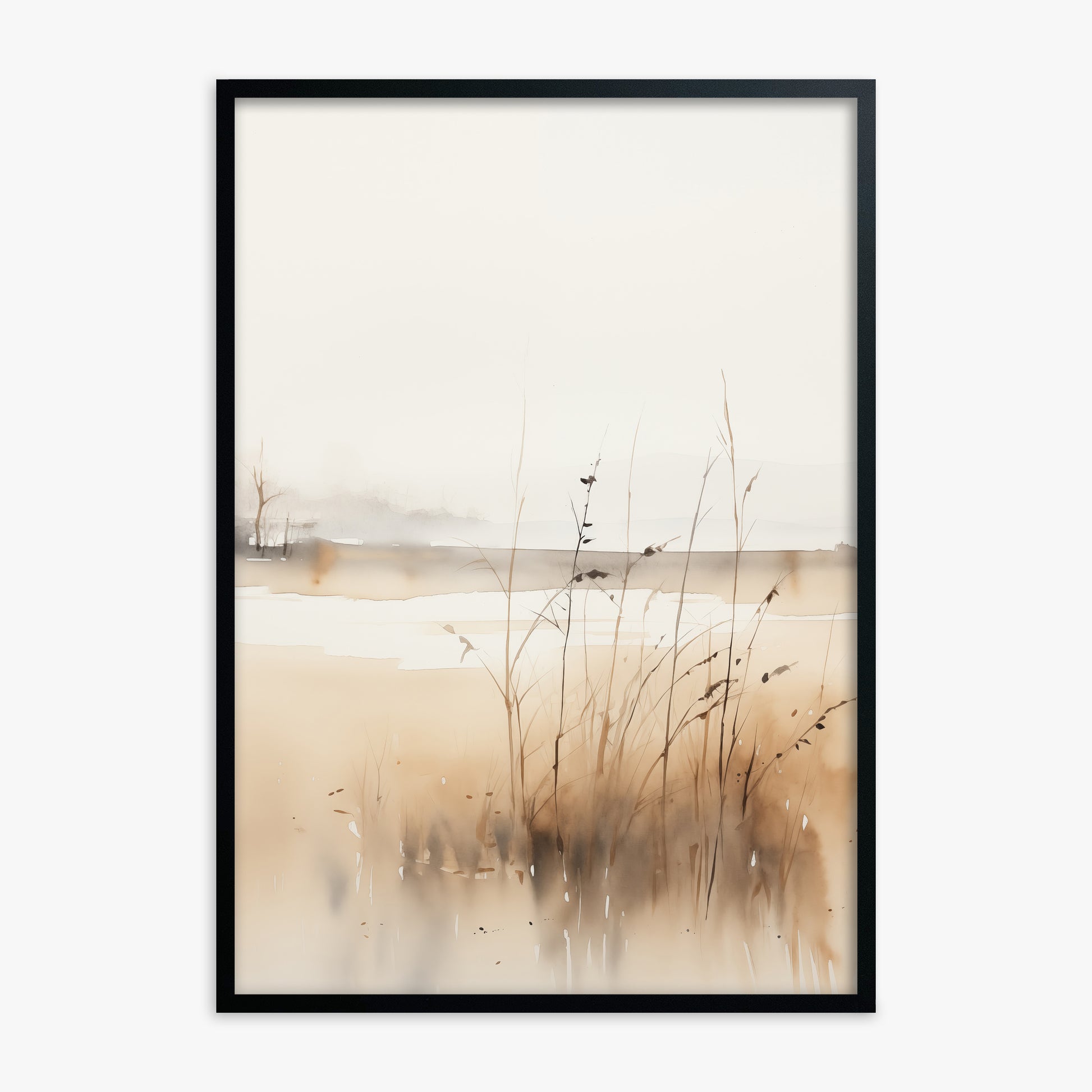 Marsh Reverie, Black Framed Poster With Black Frame