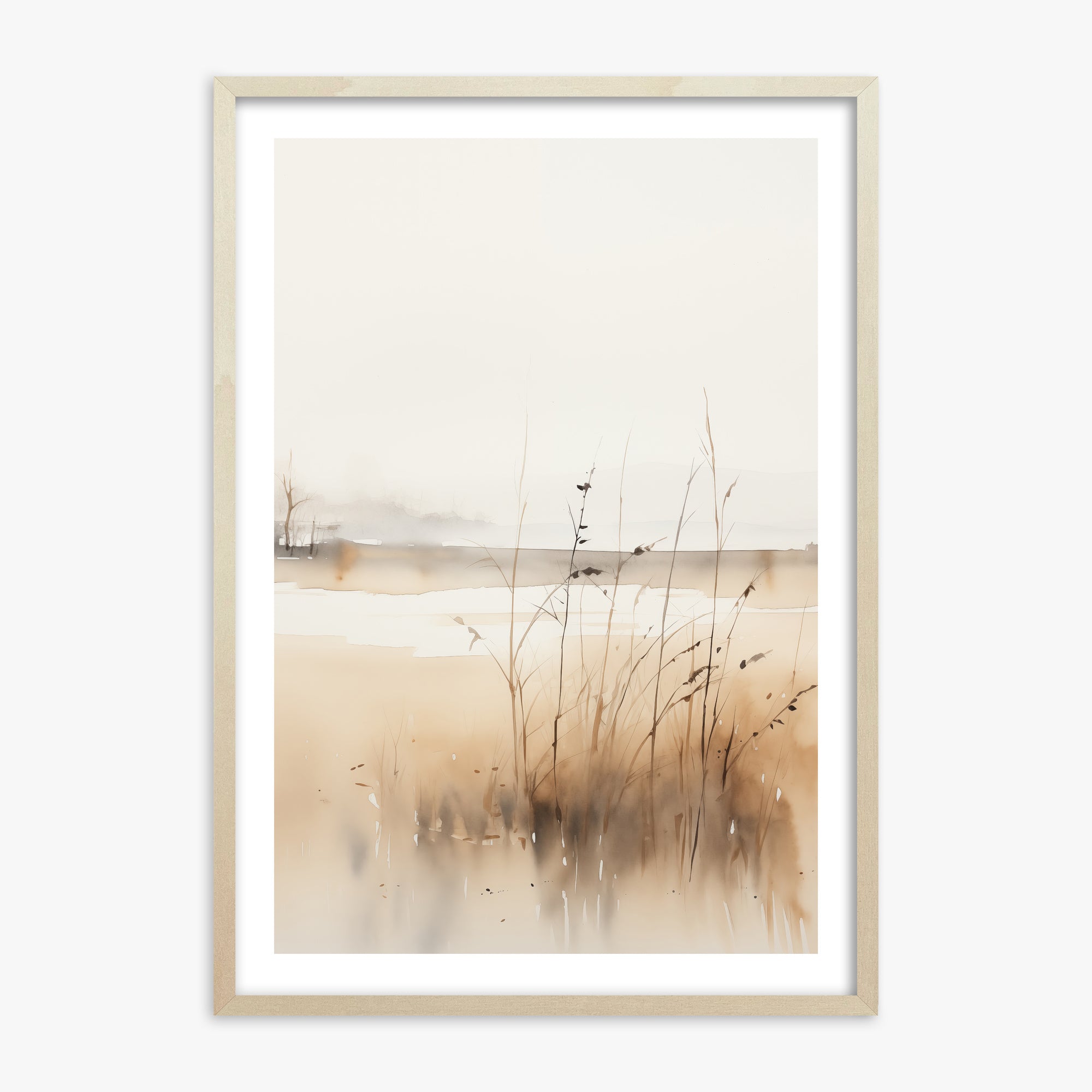 Marsh Reverie, 70x100cm Framed Art Reproduction With Lime Wood Frame