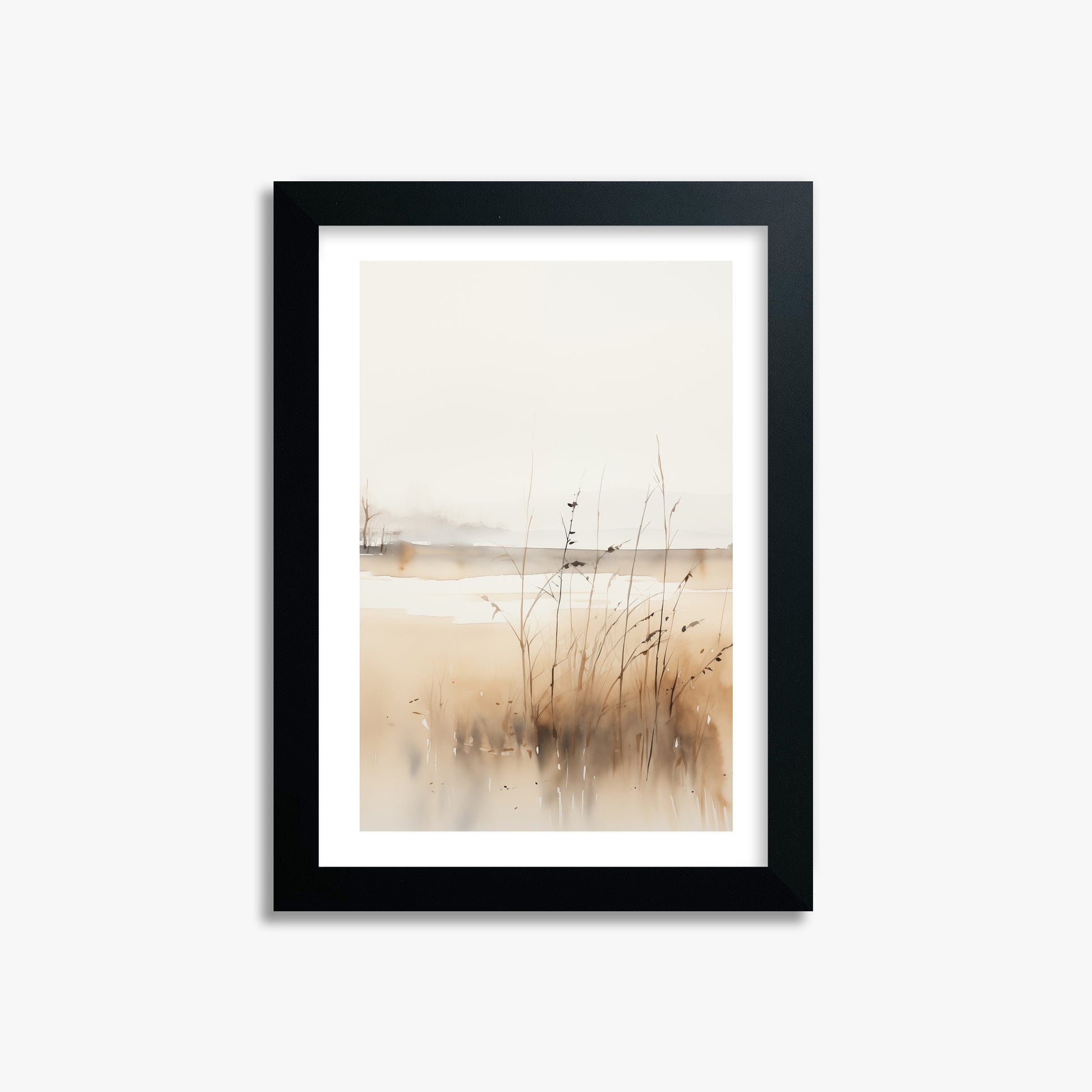 Marsh Reverie, 21x30cm Black Framed Art Reproduction