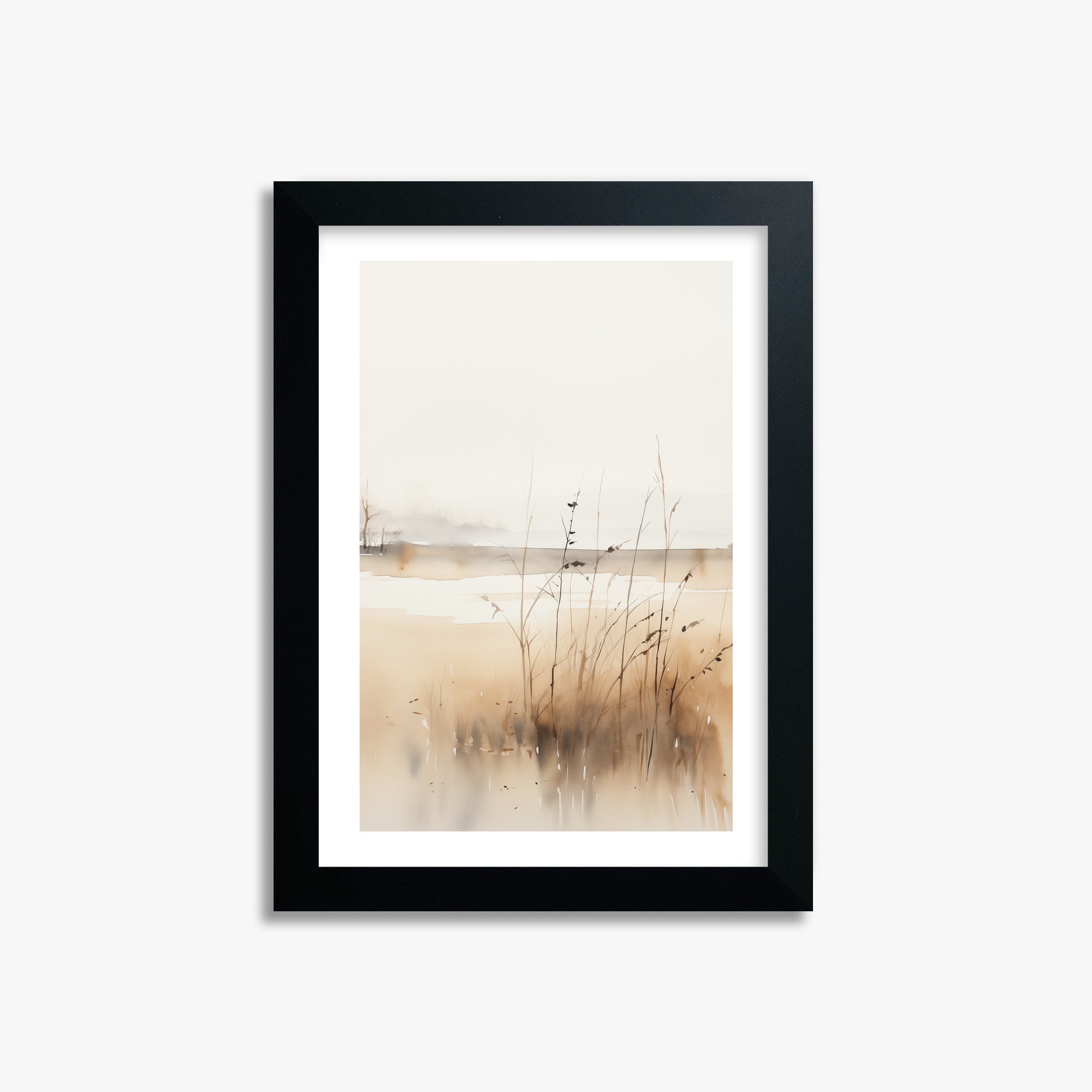 Marsh Reverie, 21x30cm Black Framed Art Reproduction