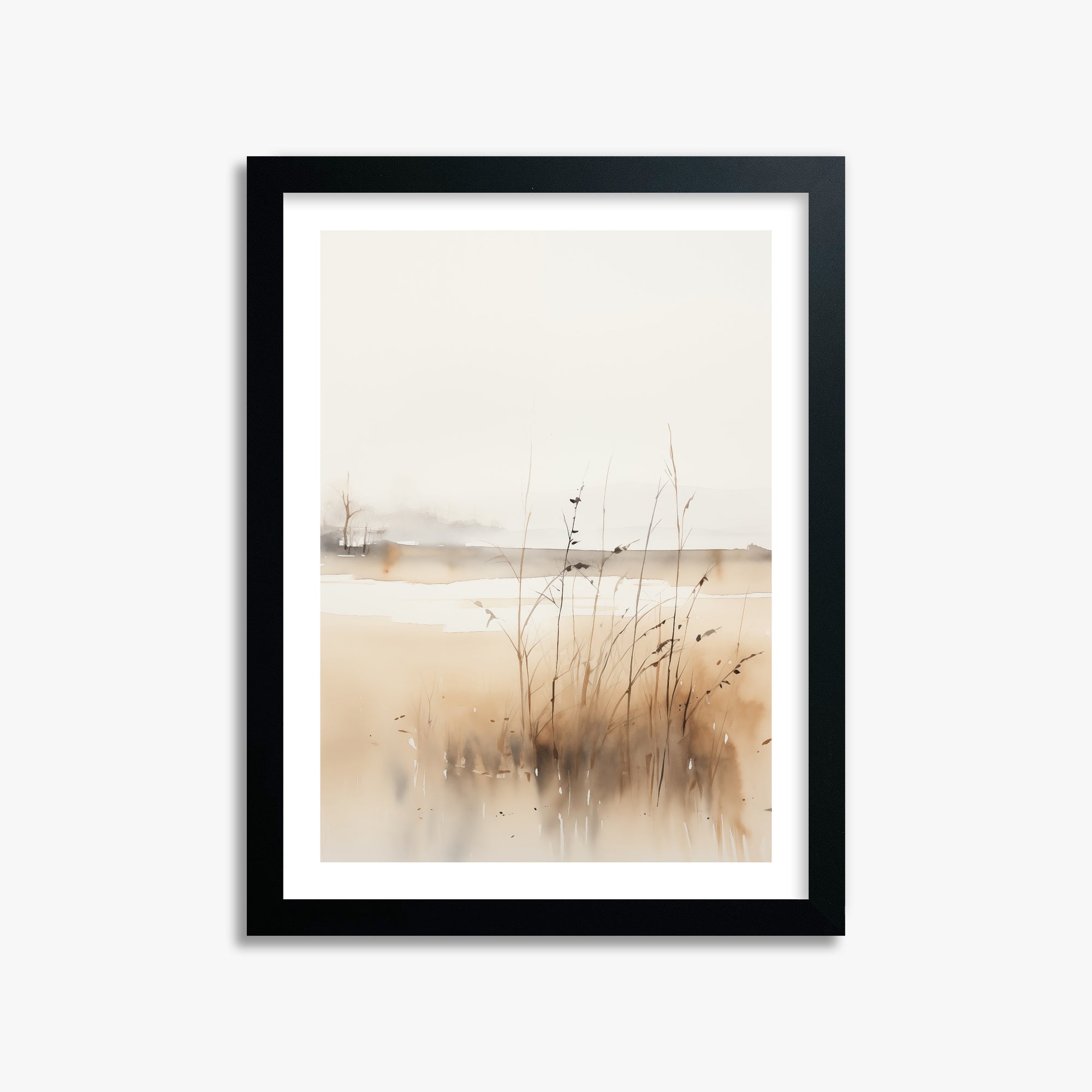 Marsh Reverie, 30x40cm Black Framed Art Reproduction