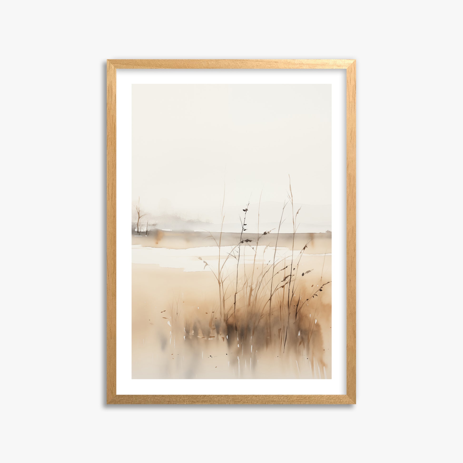 Marsh Reverie, 50x70cm Oak Framed Art Reproduction