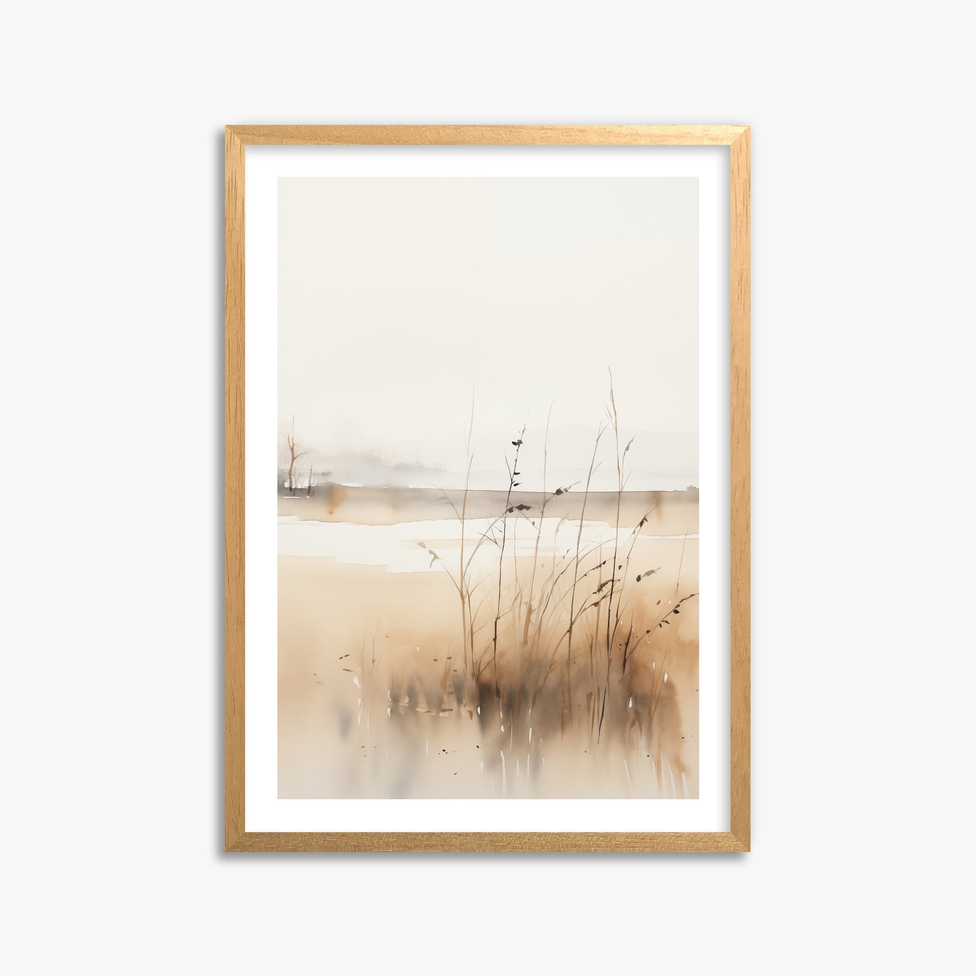 Marsh Reverie, 50x70cm Oak Framed Art Reproduction