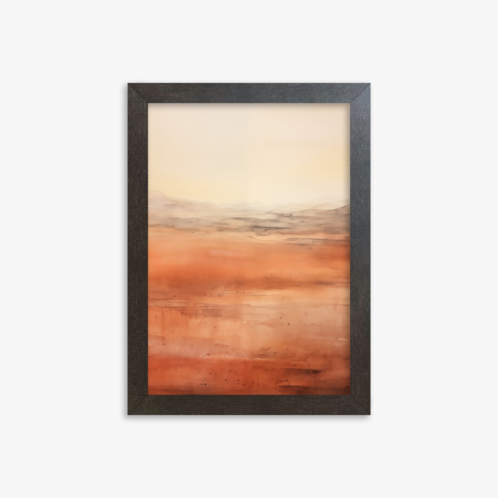 Desert Horizon, 21x30cm Framed Art Reproduction With Espresso Frame