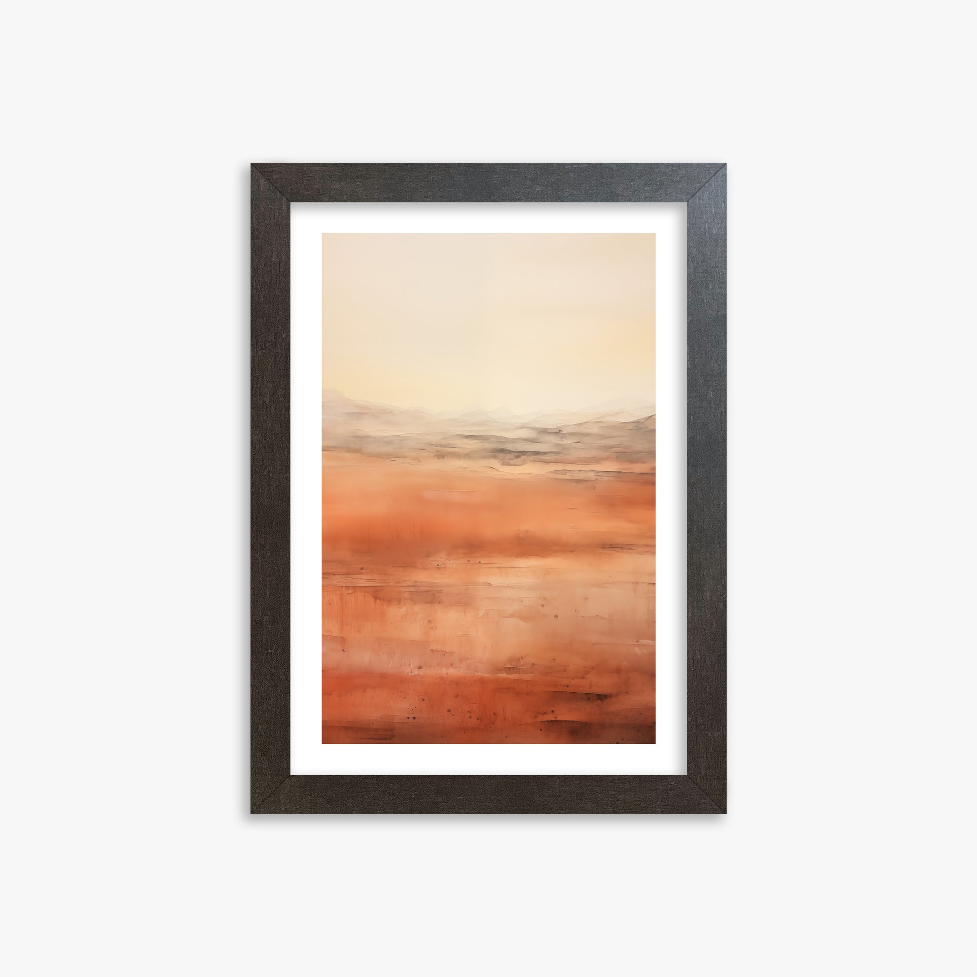 Desert Horizon, 21x30cm Framed Art Reproduction With Espresso Frame