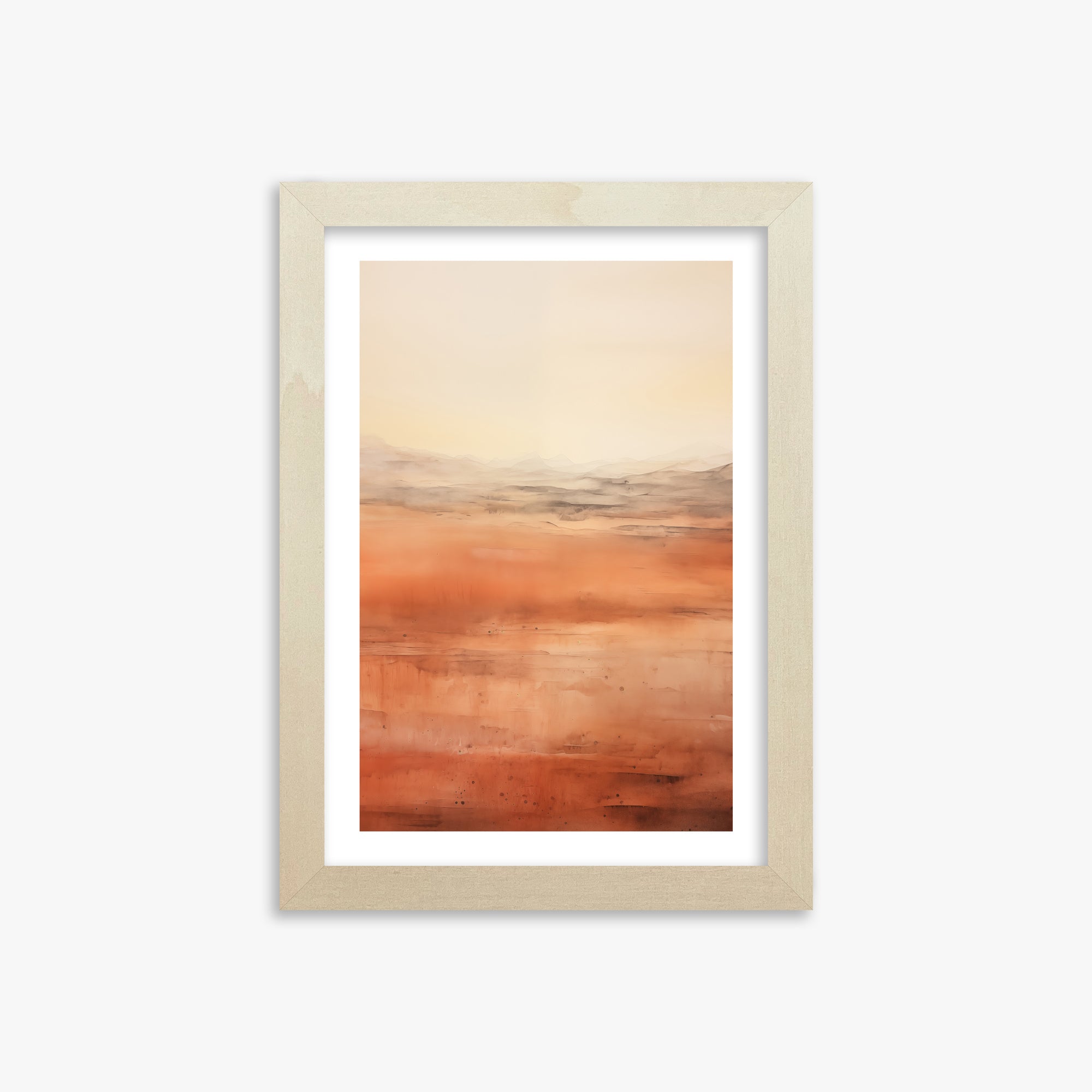 Desert Horizon, 21x30cm Framed Art Reproduction With Lime Wood Frame
