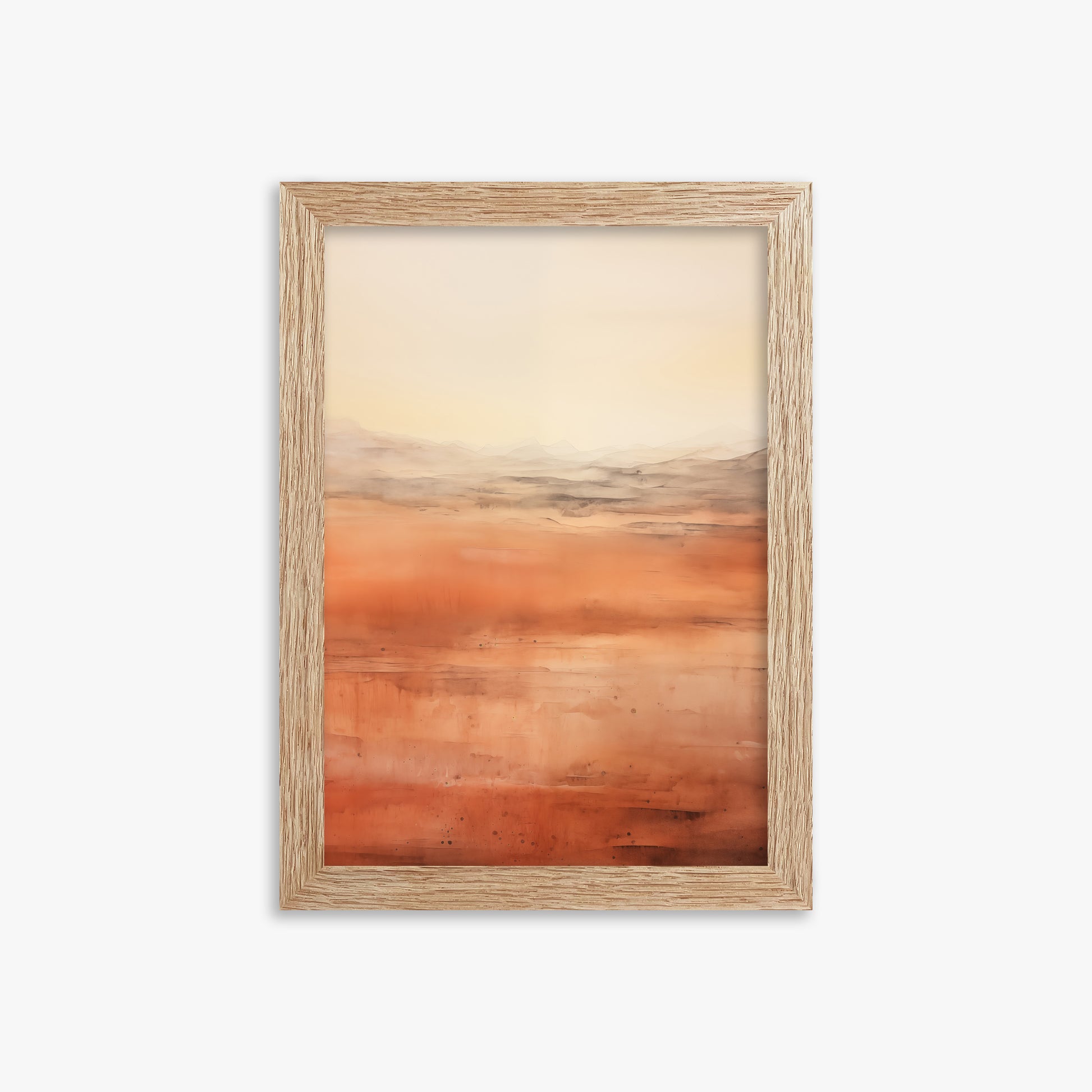 Desert Horizon, 21x30cm Framed Art Reproduction With Raw Oak Frame
