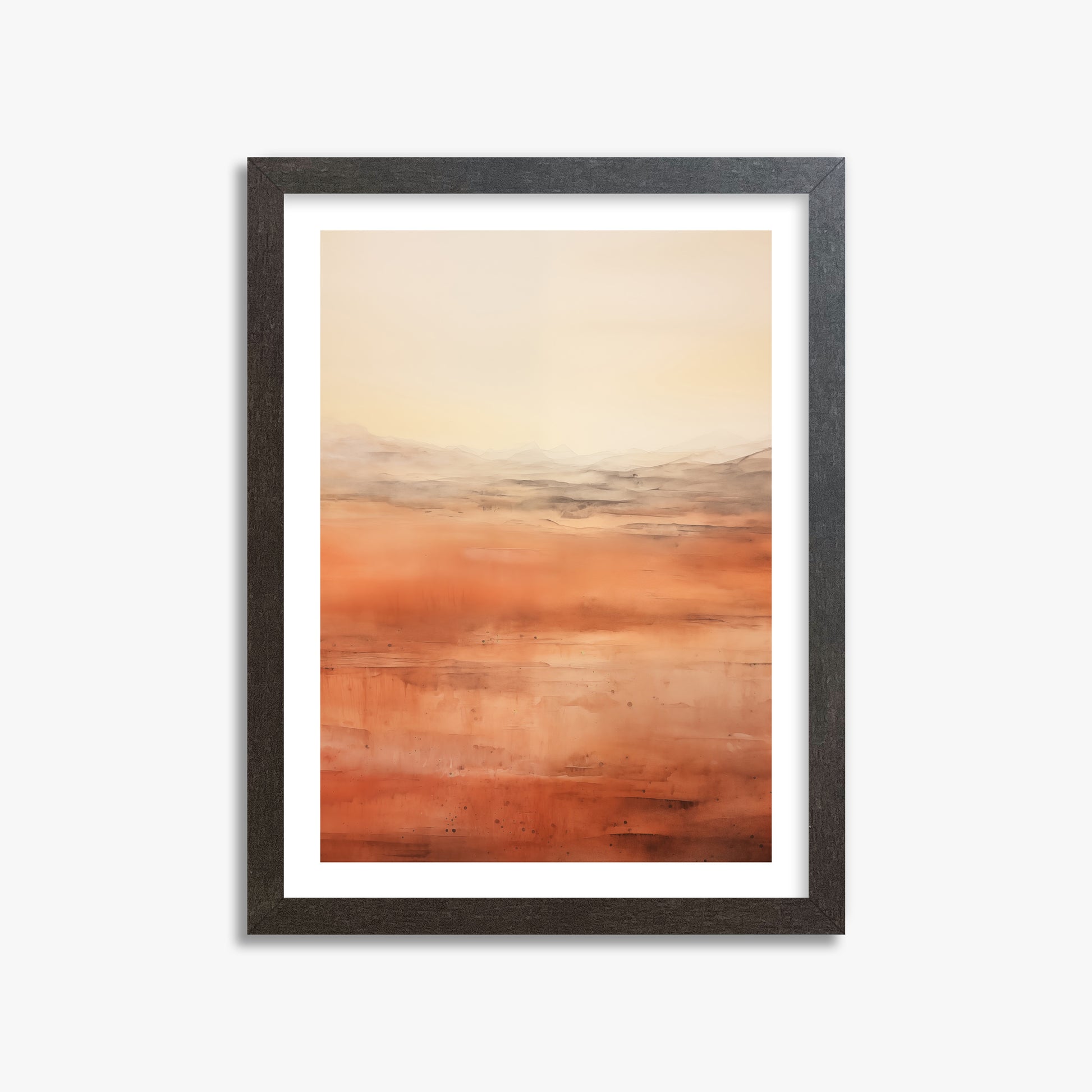 Desert Horizon, 30x40cm Framed Art Reproduction With Espresso Frame