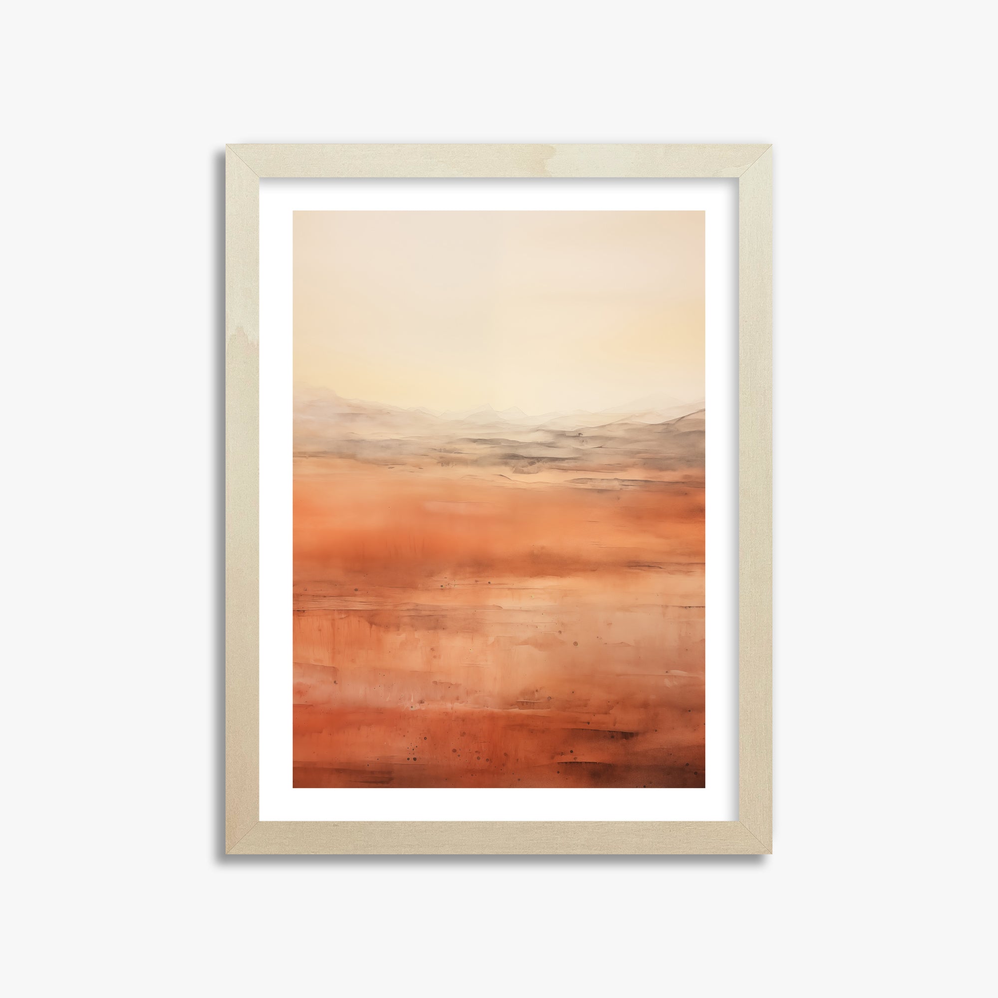 Desert Horizon, 30x40cm Framed Art Reproduction With Lime Wood Frame
