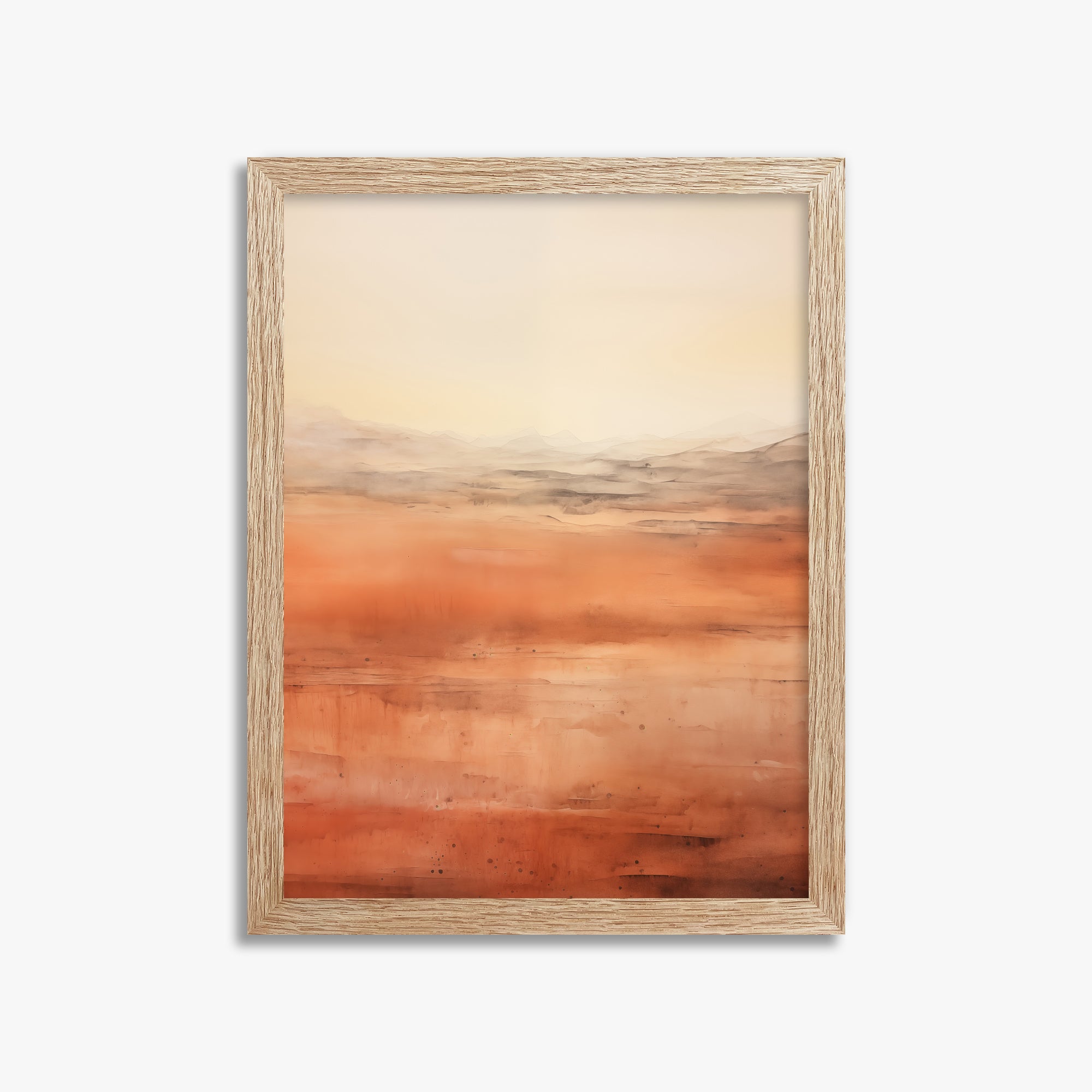 Desert Horizon, 30x40cm Framed Art Reproduction With Raw Oak Frame
