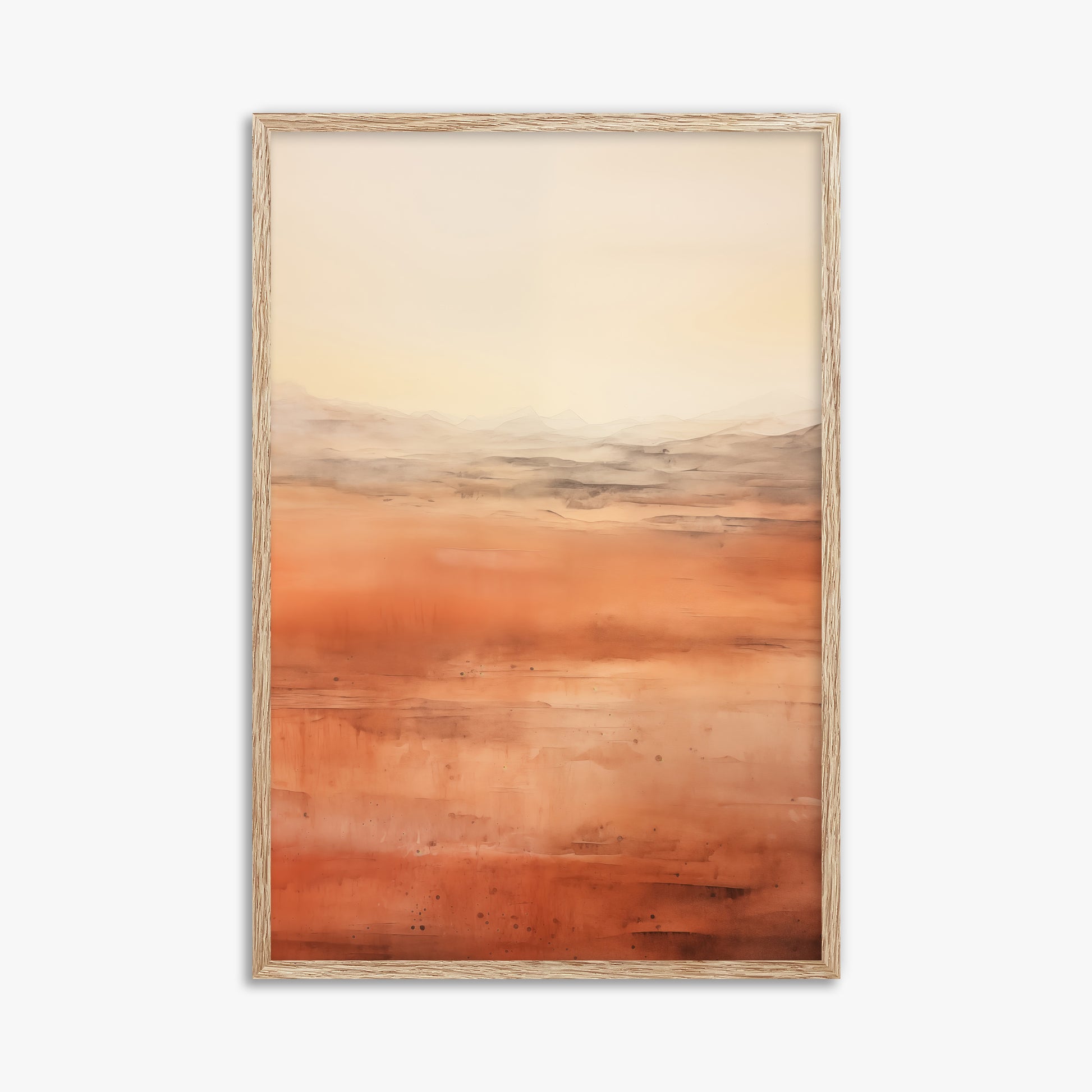 Desert Horizon, 61x91cm Framed Art Reproduction With Raw Oak Frame