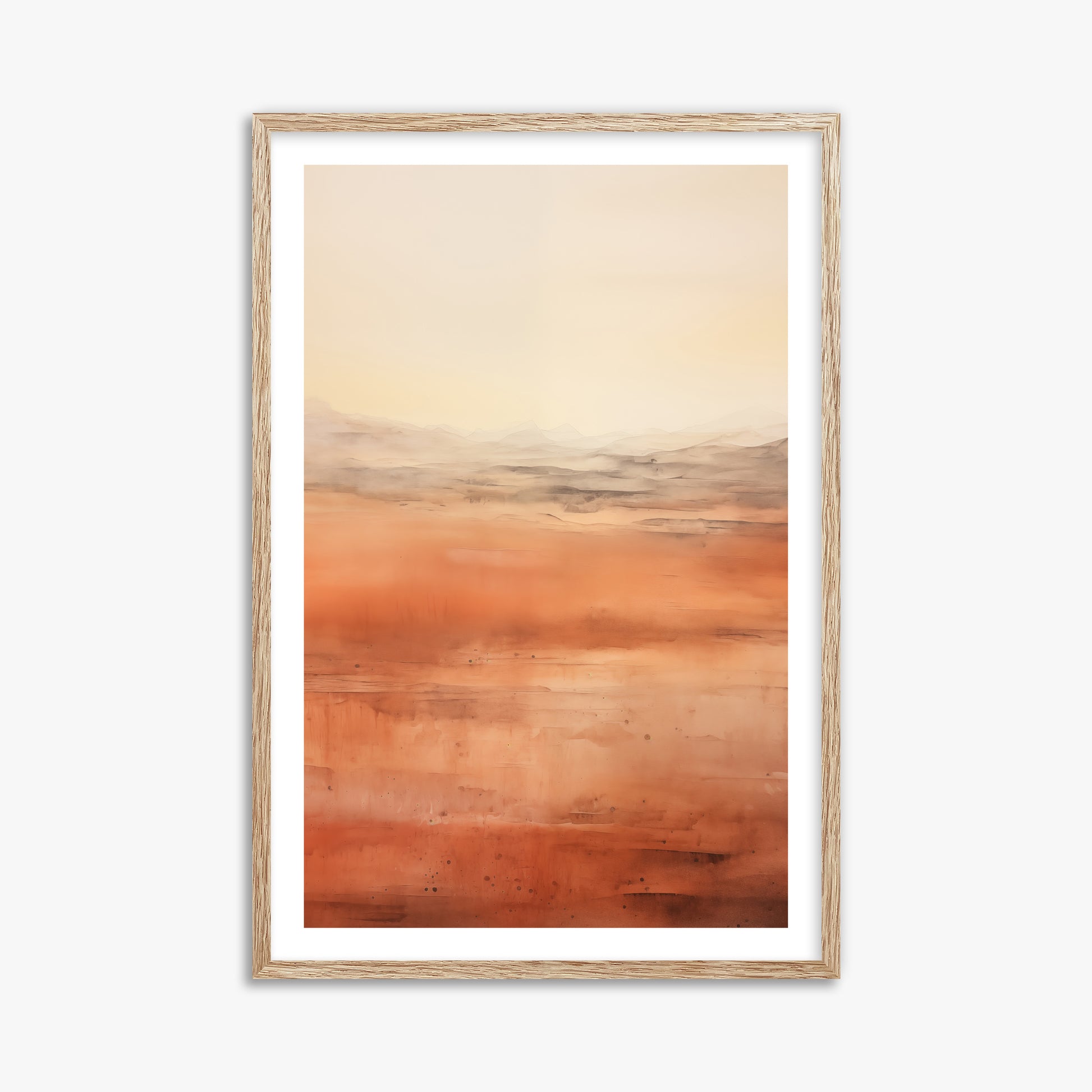 Desert Horizon, 61x91cm Framed Art Reproduction With Raw Oak Frame