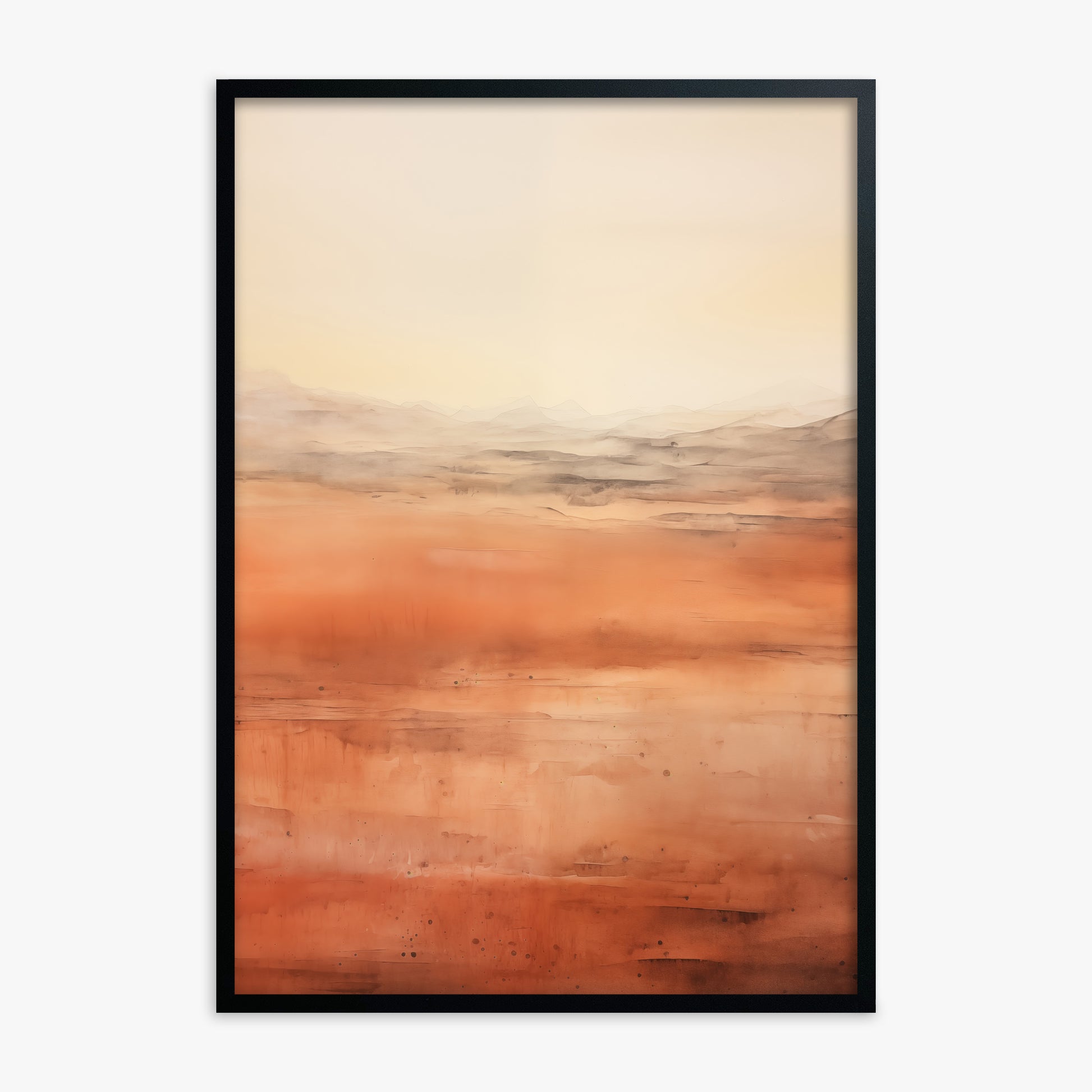 Desert Horizon, Black Framed Poster With Black Frame