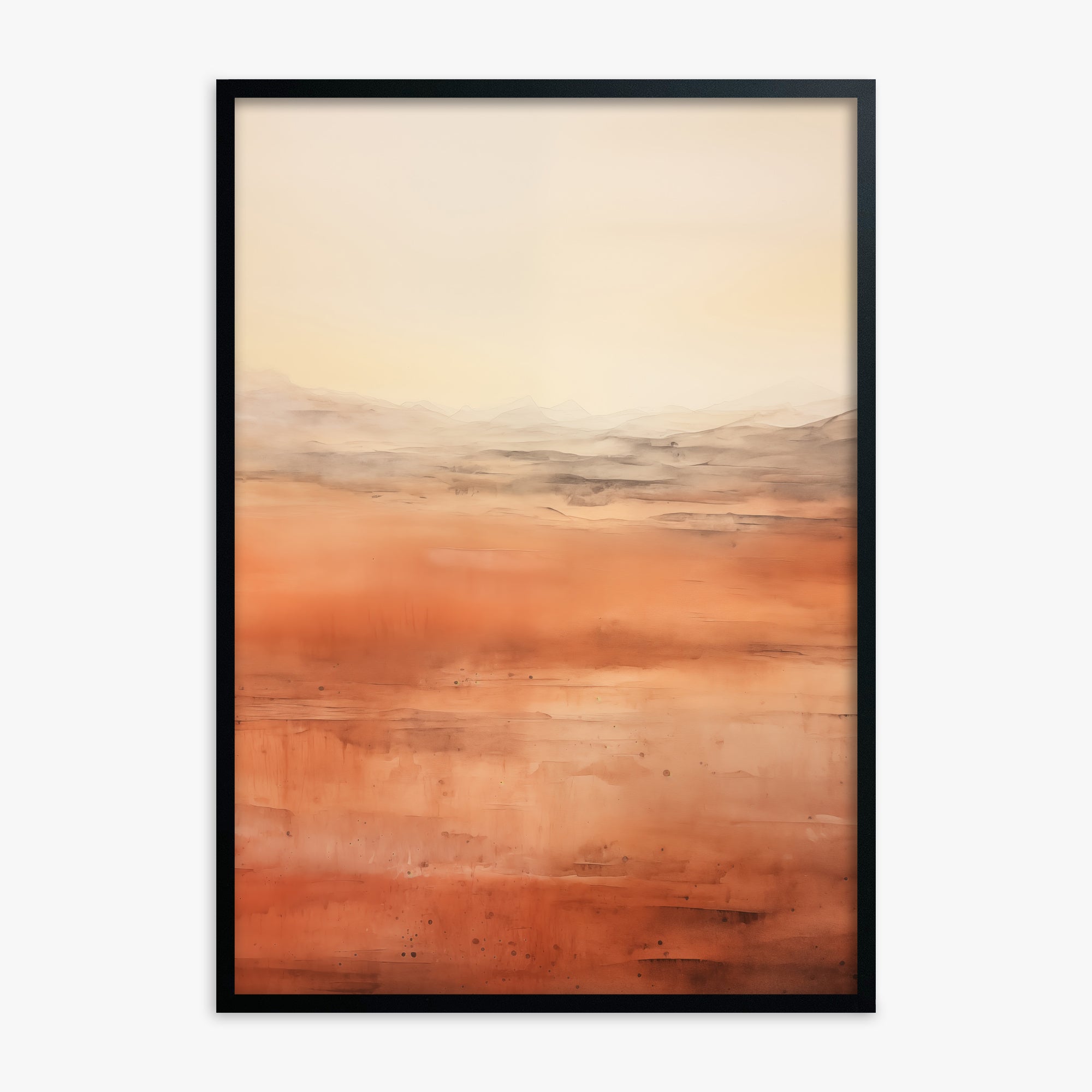 Desert Horizon, Black Framed Poster With Black Frame