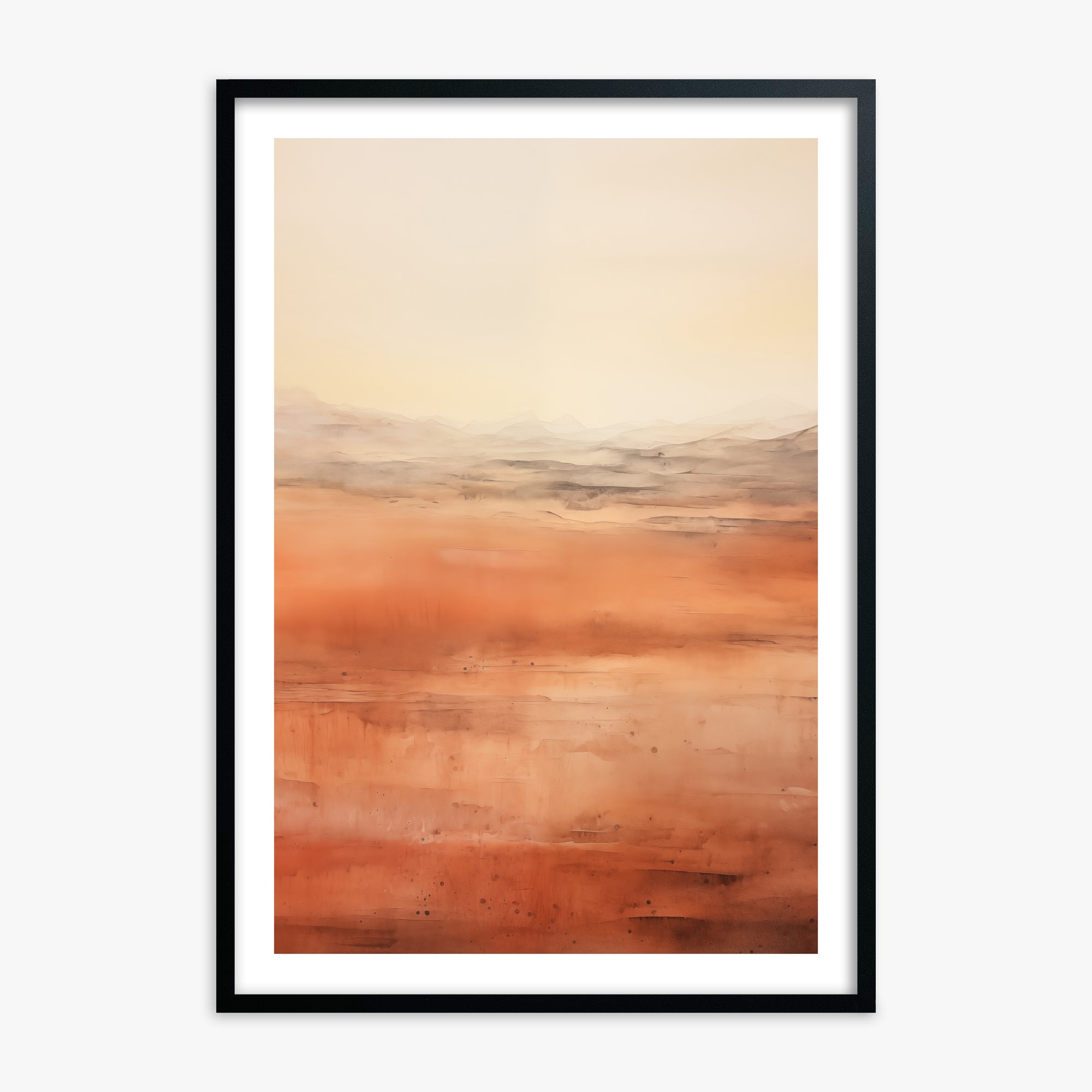 Desert Horizon, Black Framed Poster With Black Frame