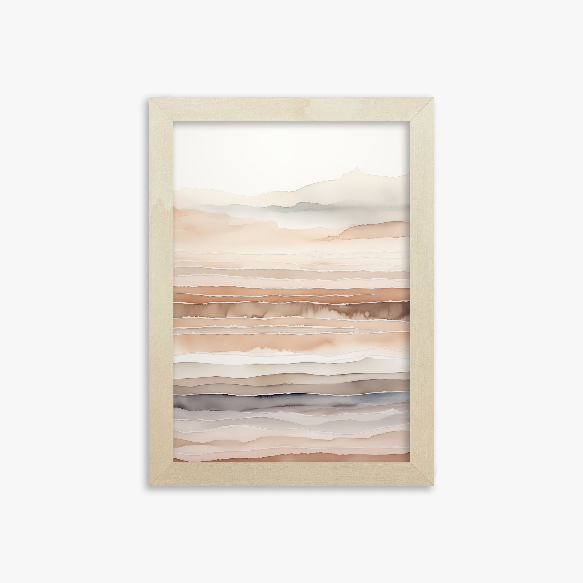 Desert Dawn Serenity, 21x30cm Framed Art Reproduction With Lime Wood Frame
