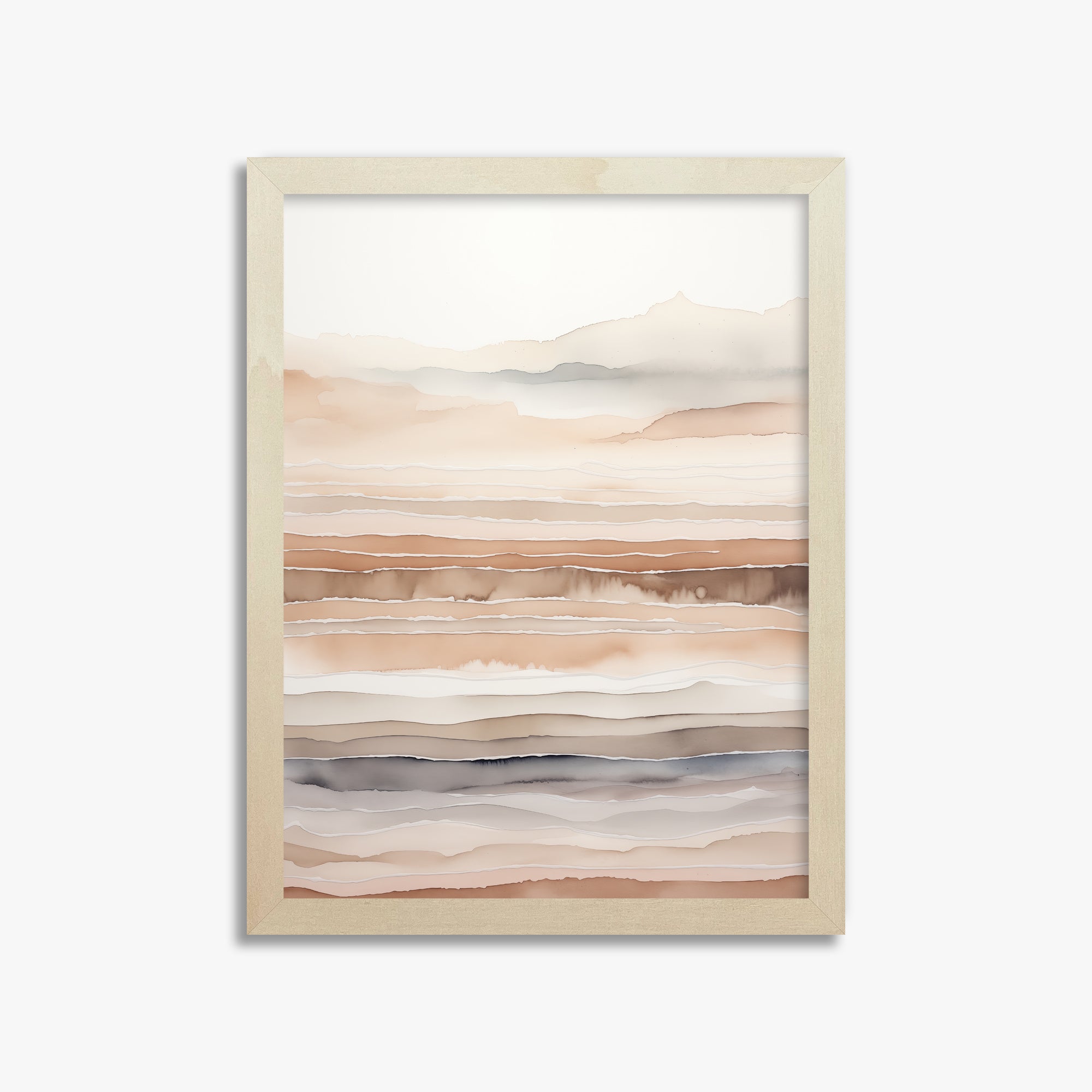Desert Dawn Serenity, 30x40cm Framed Art Reproduction With Lime Wood Frame