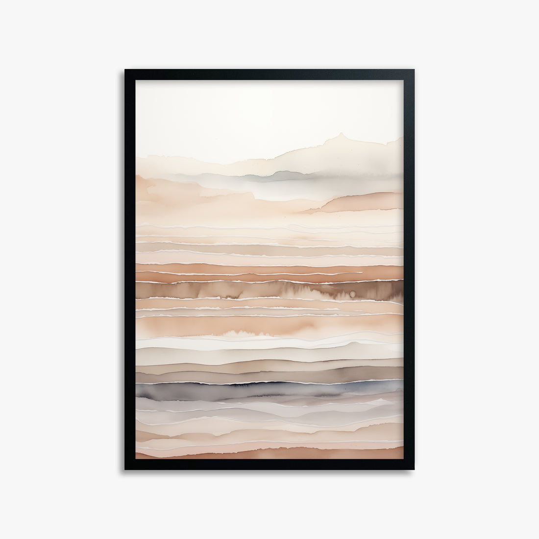 Desert Dawn Serenity, 50x70cm Framed Poster With Black Frame