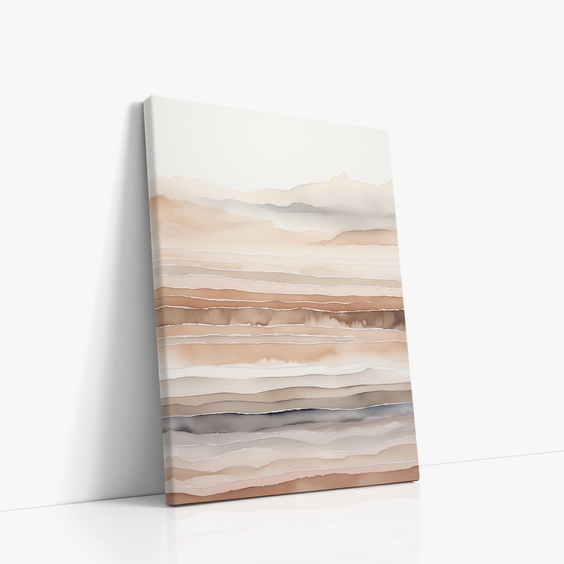 Desert Dawn Serenity, 50x70cm Satin Canvas Art Reproduction Left Angle