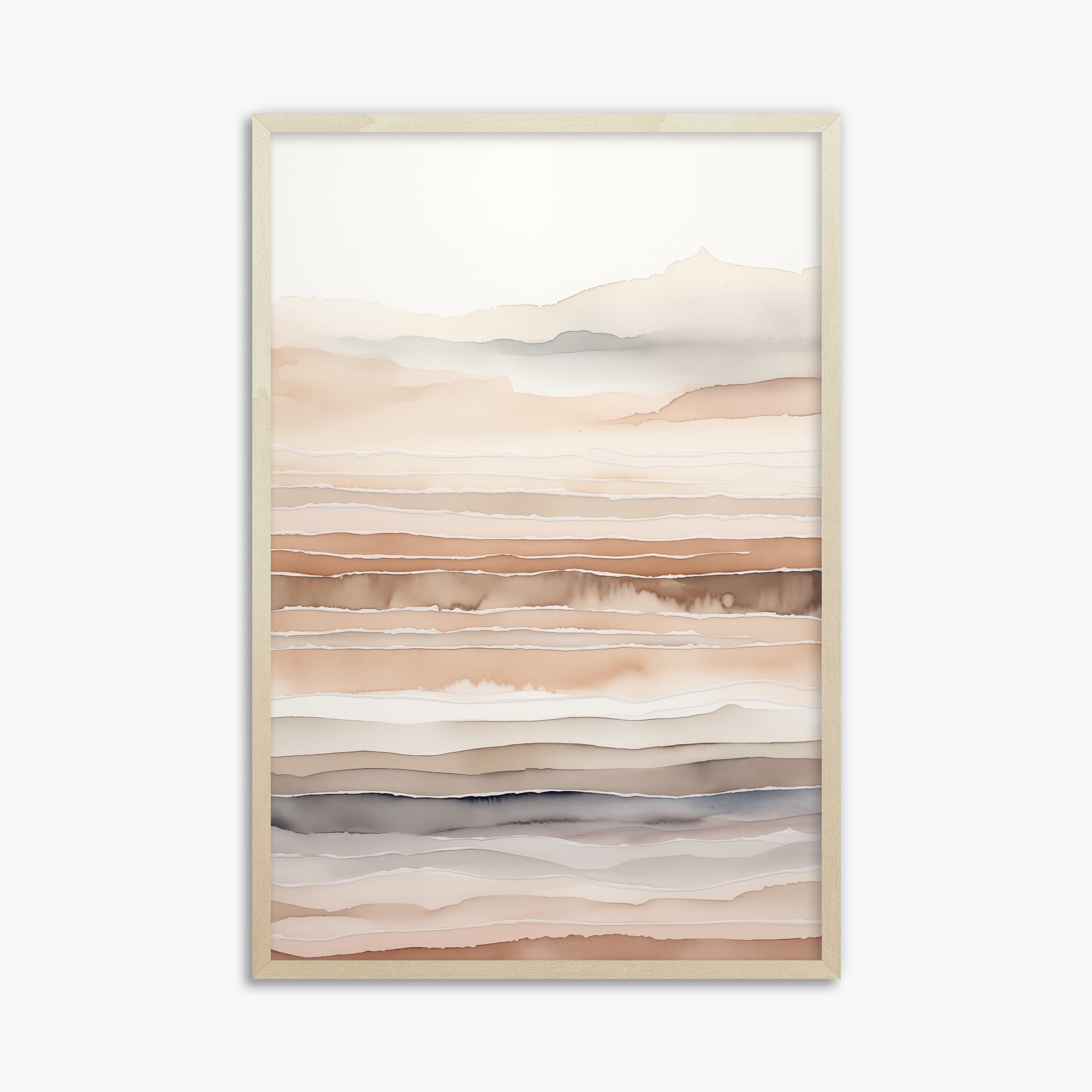Desert Dawn Serenity, 61x91cm Framed Art Reproduction With Lime Wood Frame