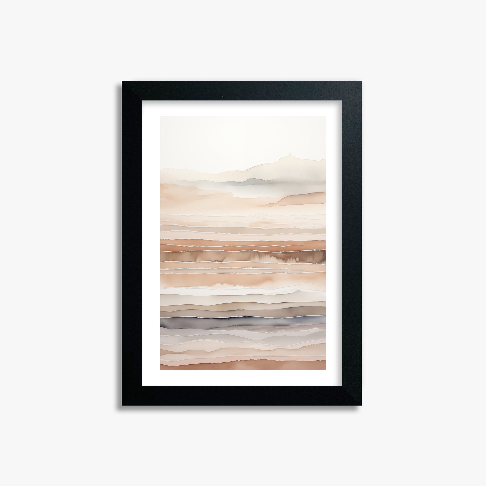 Desert Dawn Serenity, 21x30cm Black Framed Art Reproduction