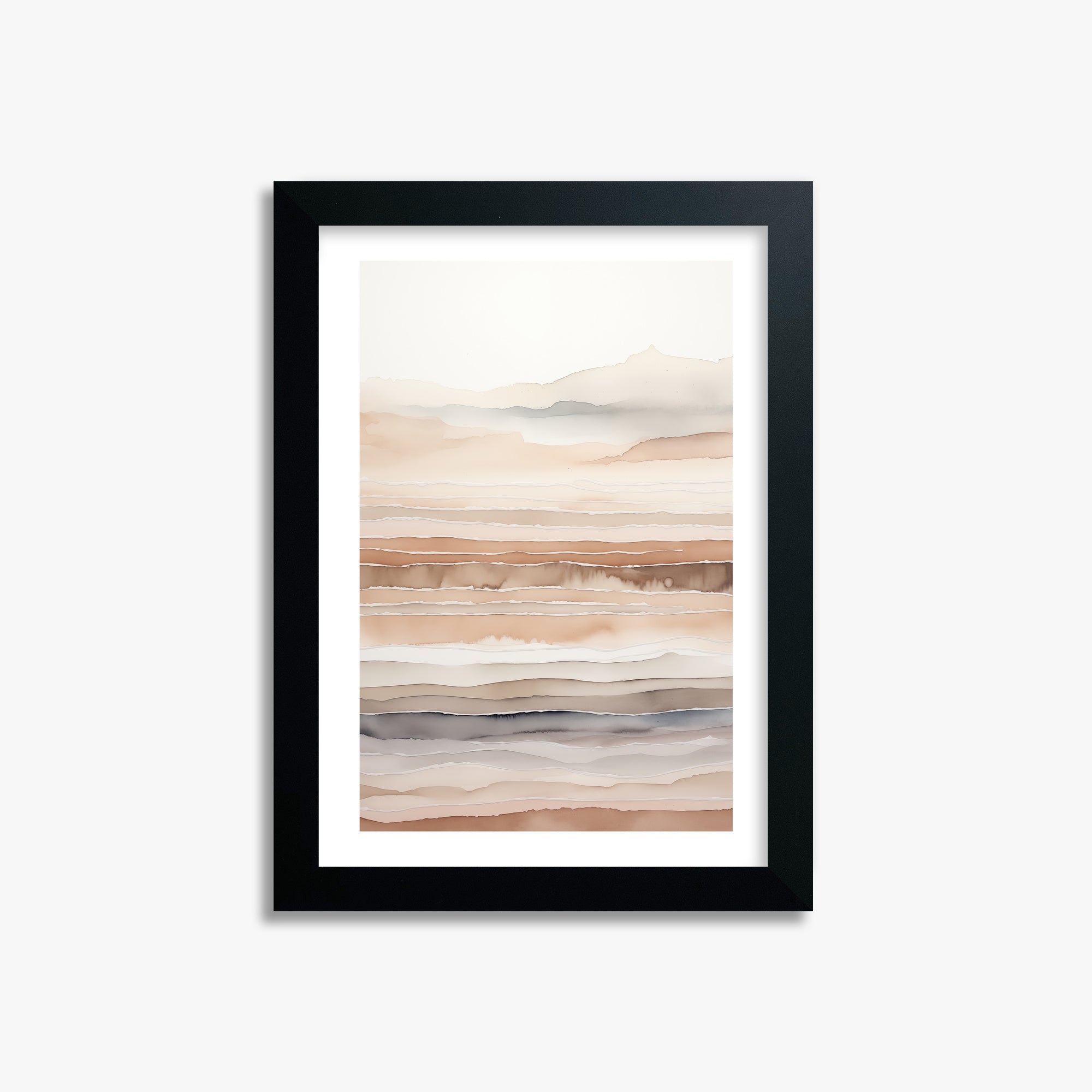 Desert Dawn Serenity, 21x30cm Black Framed Art Reproduction