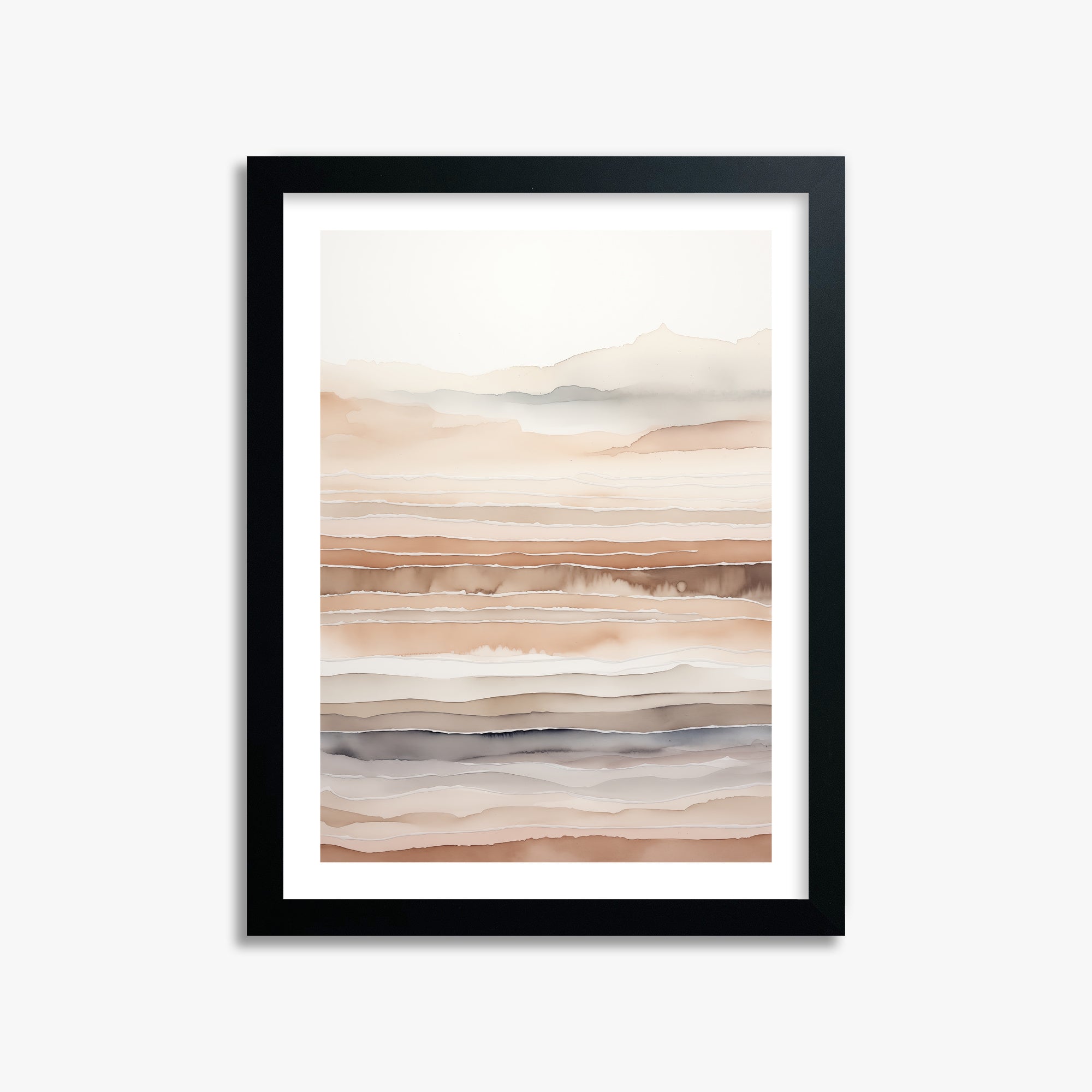 Desert Dawn Serenity, 30x40cm Black Framed Art Reproduction