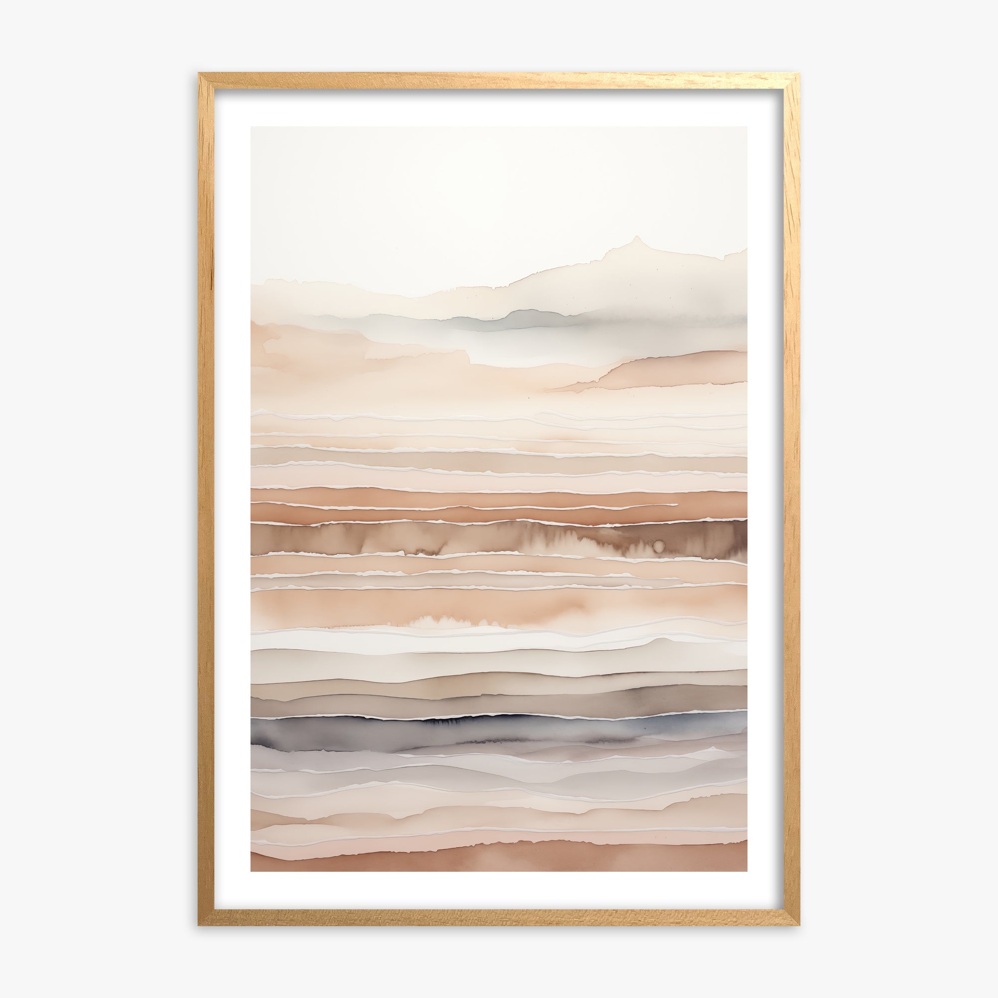 Desert Dawn Serenity, 70x100cm Oak Framed Art Reproduction