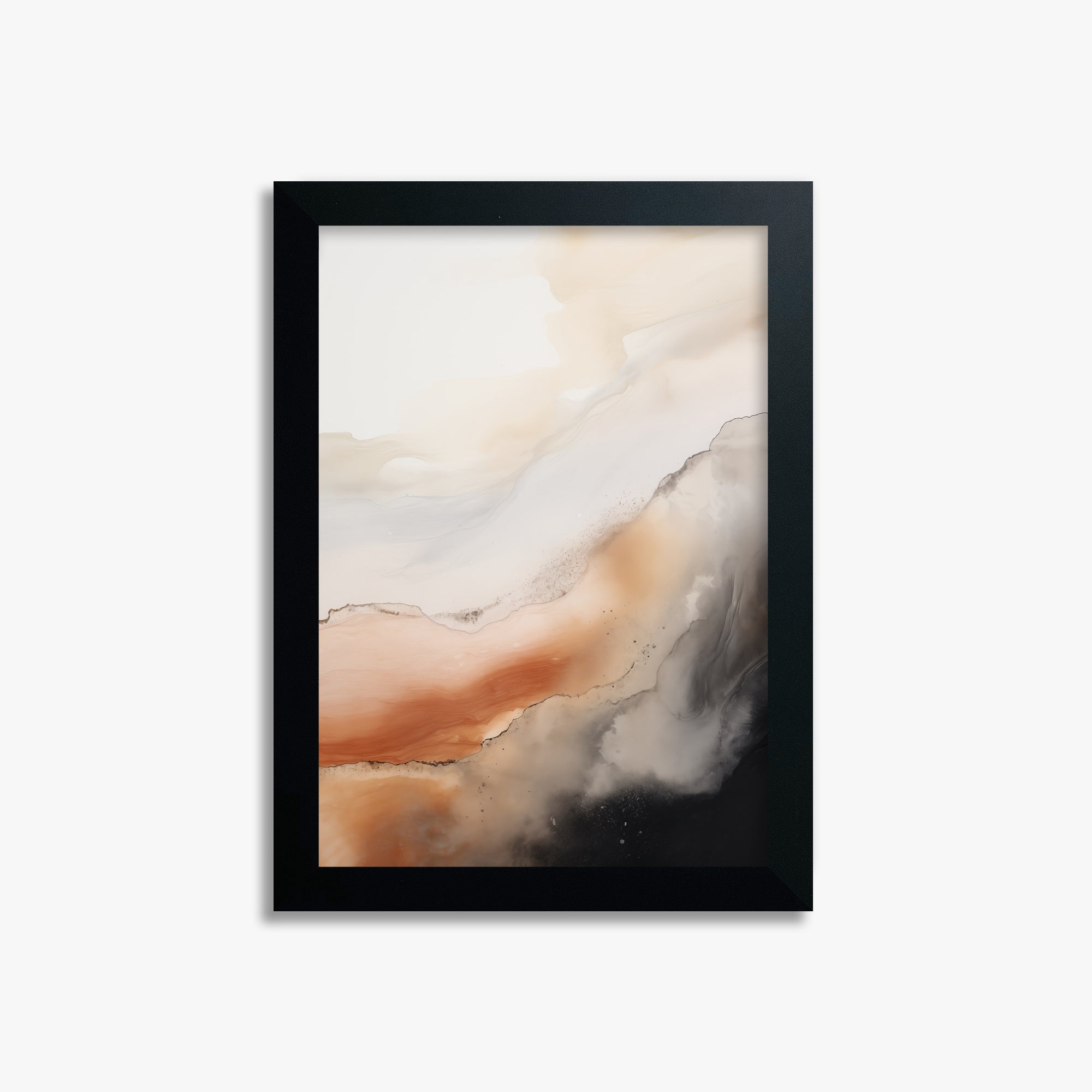 Desert Storm Horizon, 21x30cm Framed Poster With Black Frame