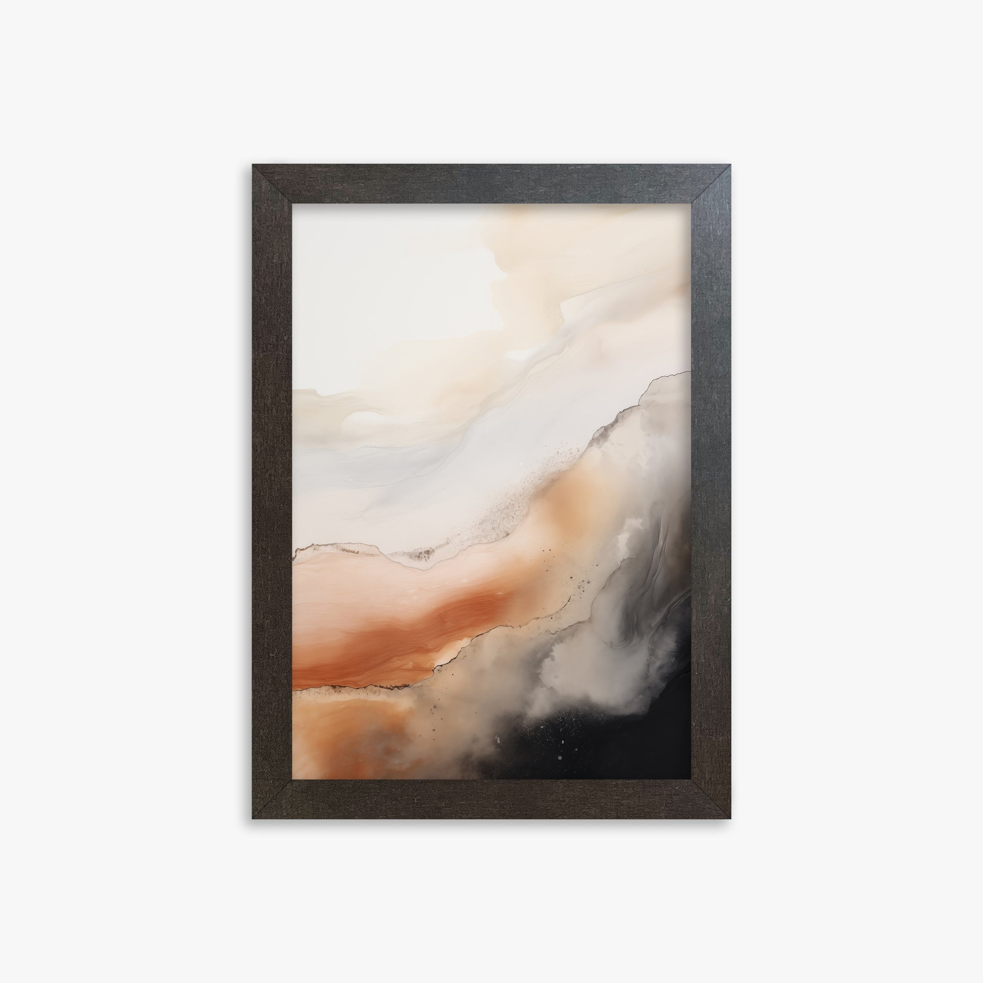 Desert Storm Horizon, 21x30cm Framed Art Reproduction With Espresso Frame