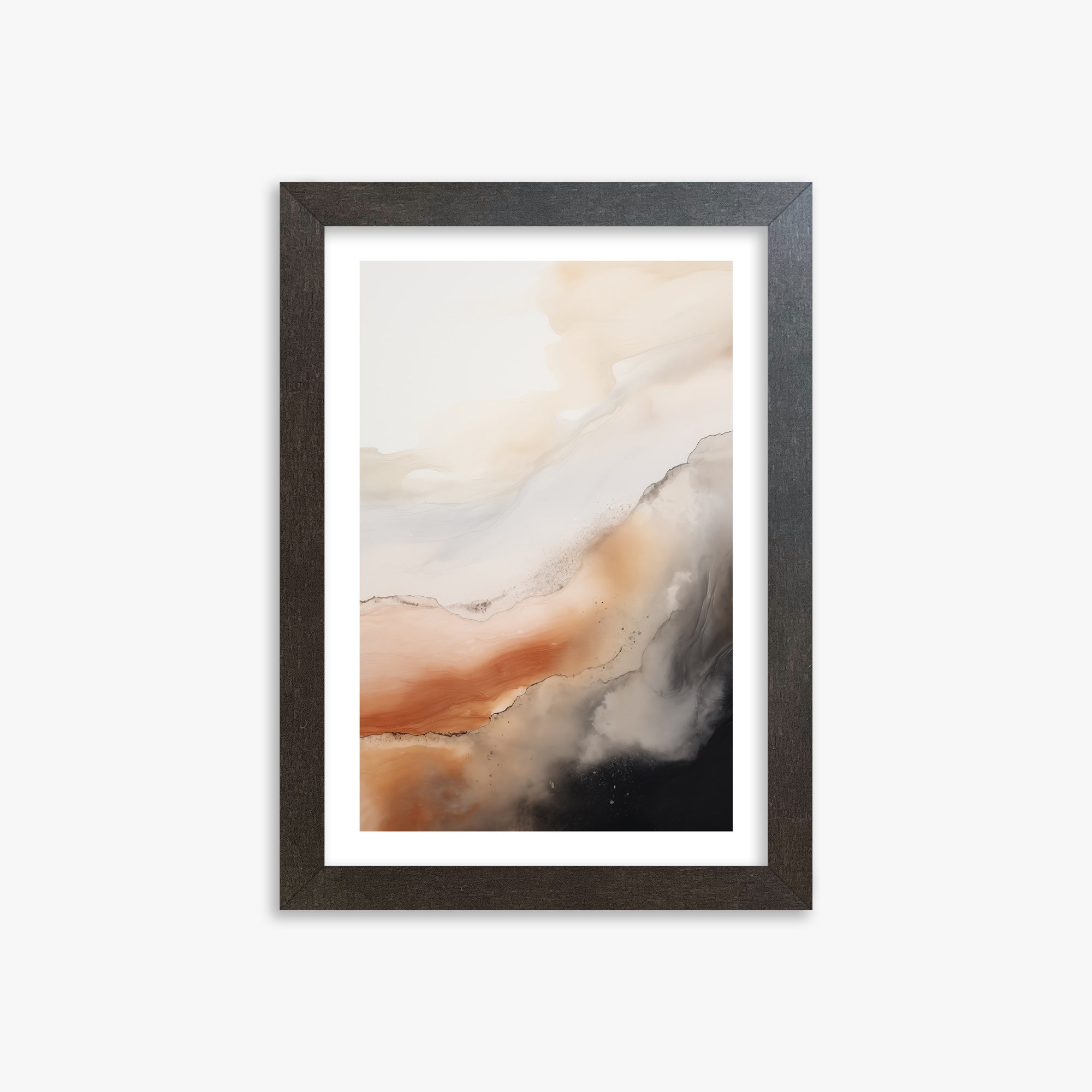 Desert Storm Horizon, 21x30cm Framed Art Reproduction With Espresso Frame