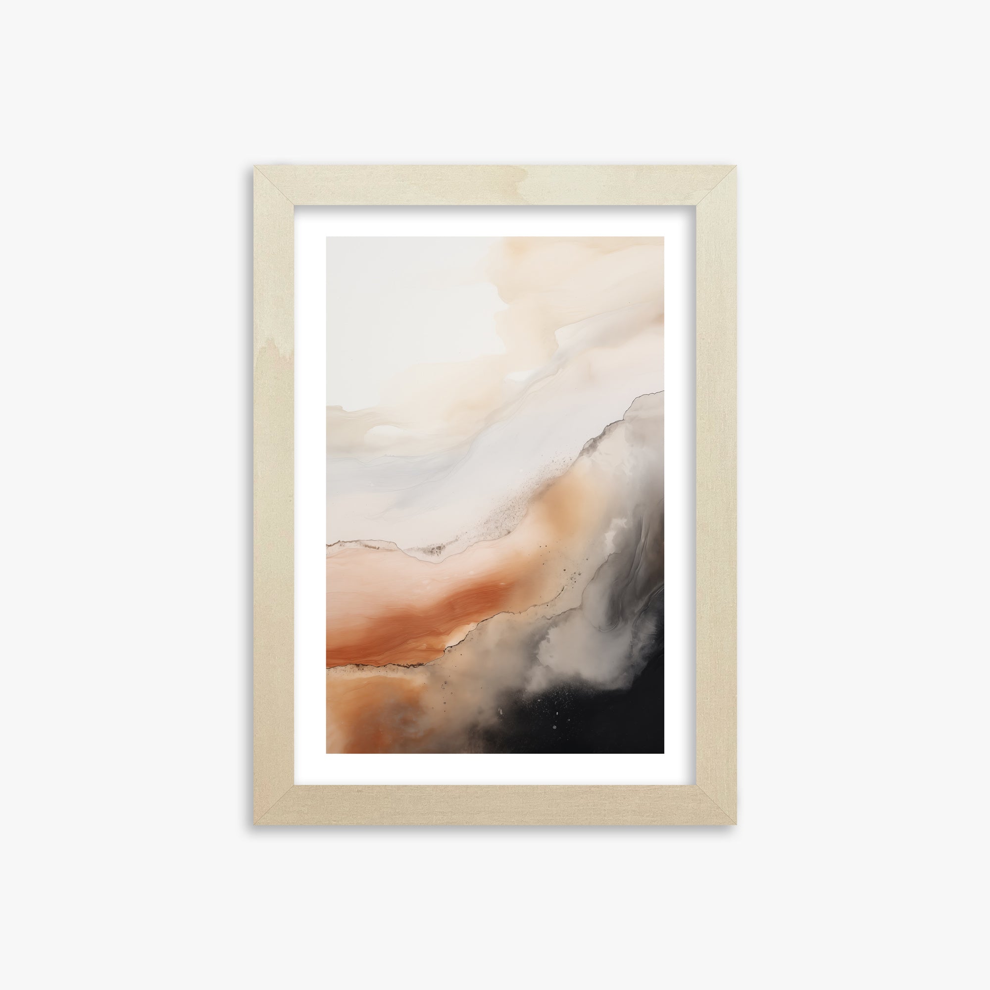 Desert Storm Horizon, 21x30cm Framed Art Reproduction With Lime Wood Frame
