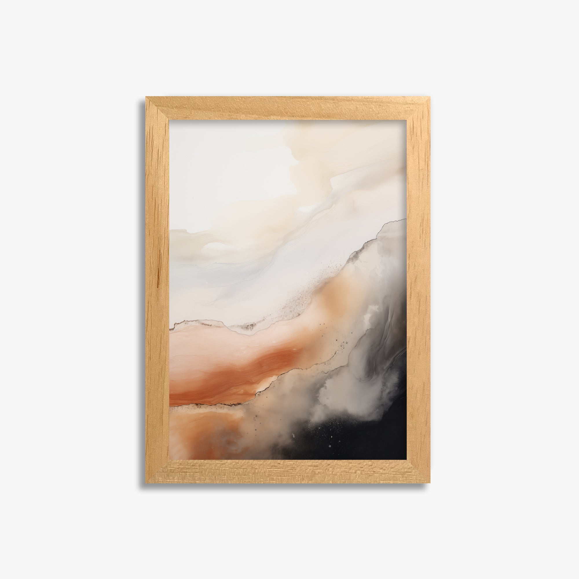 Desert Storm Horizon, 21x30cm Framed Poster With Oak Frame