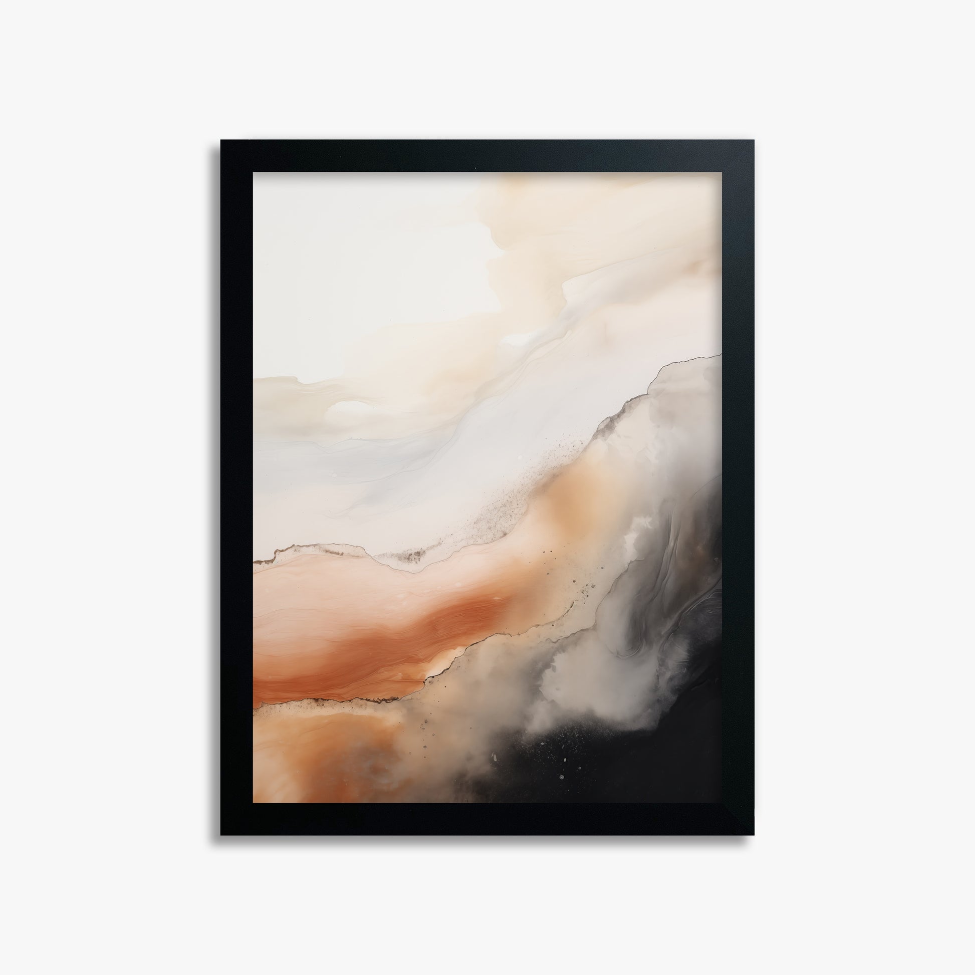 Desert Storm Horizon, 30x40cm Framed Poster With Black Frame