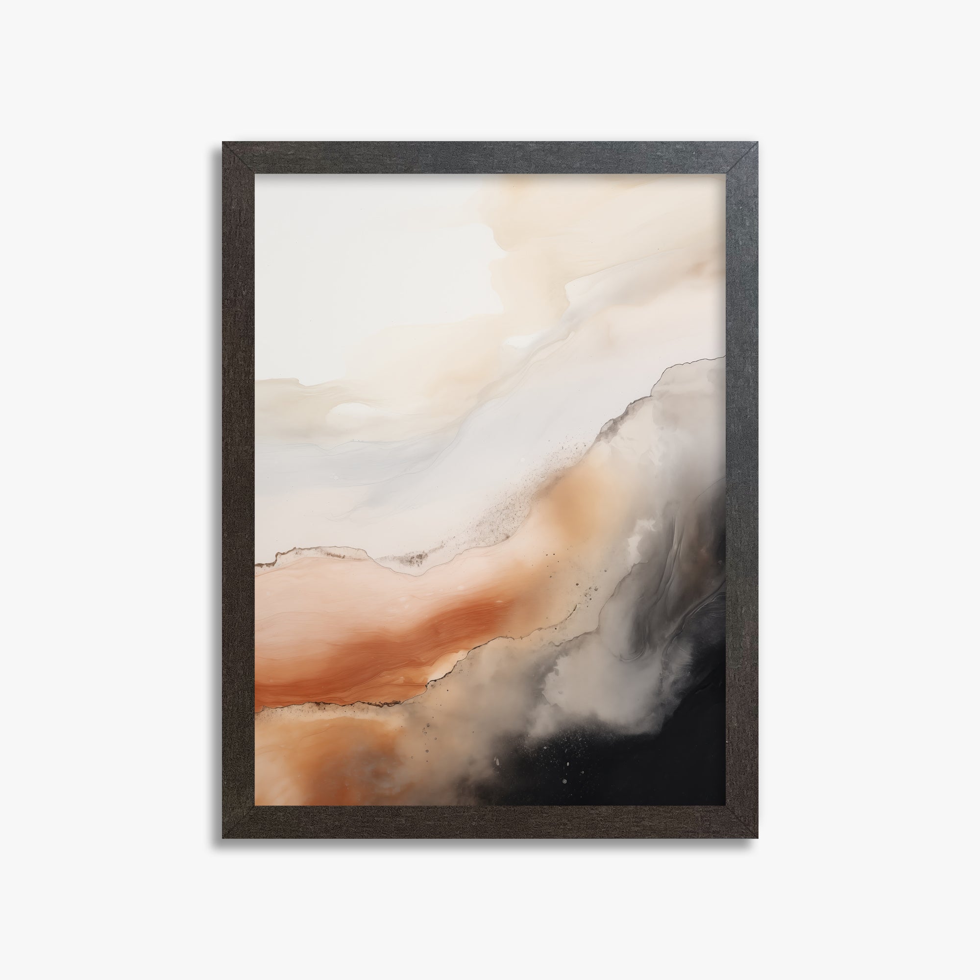 Desert Storm Horizon, 30x40cm Framed Art Reproduction With Espresso Frame