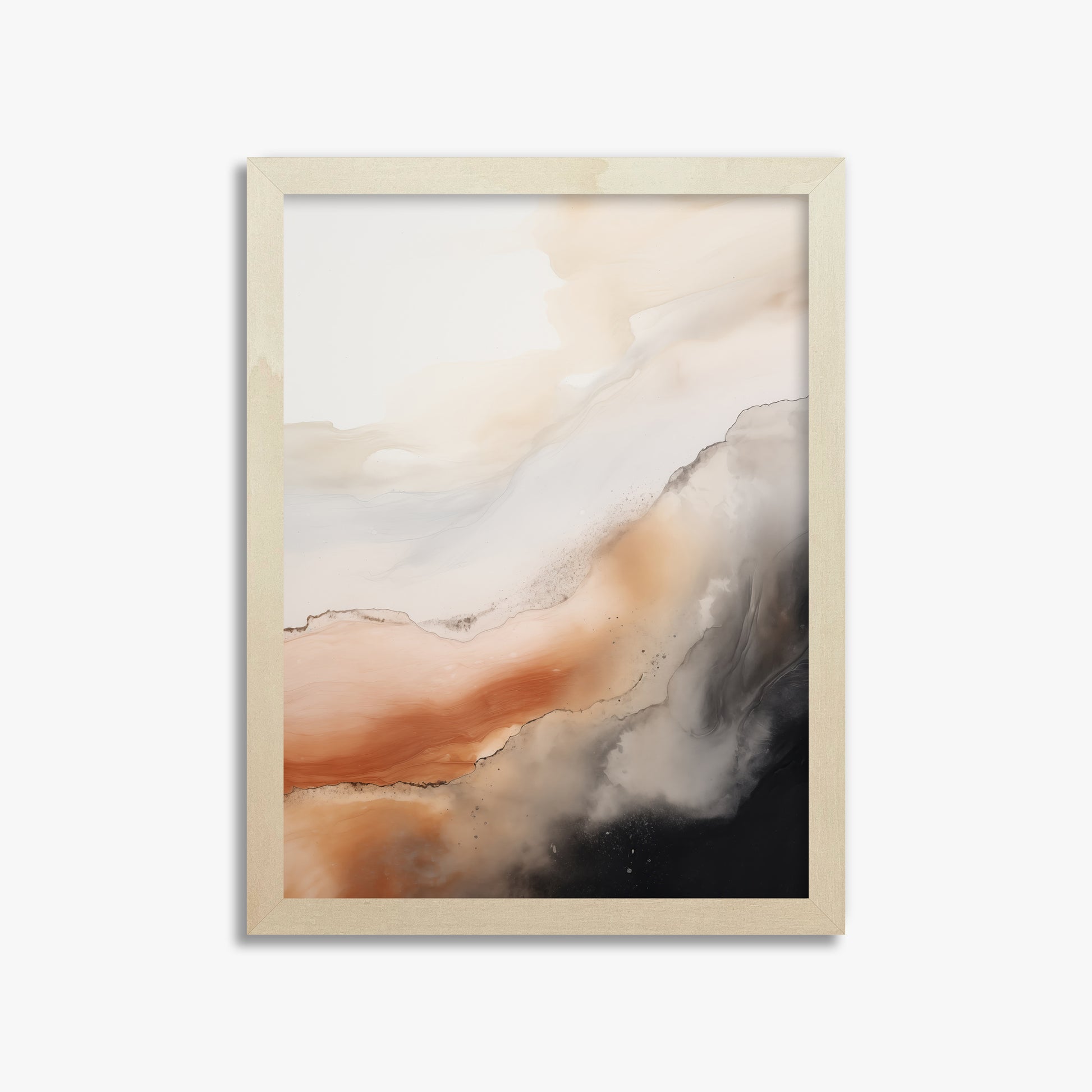Desert Storm Horizon, 30x40cm Framed Art Reproduction With Lime Wood Frame