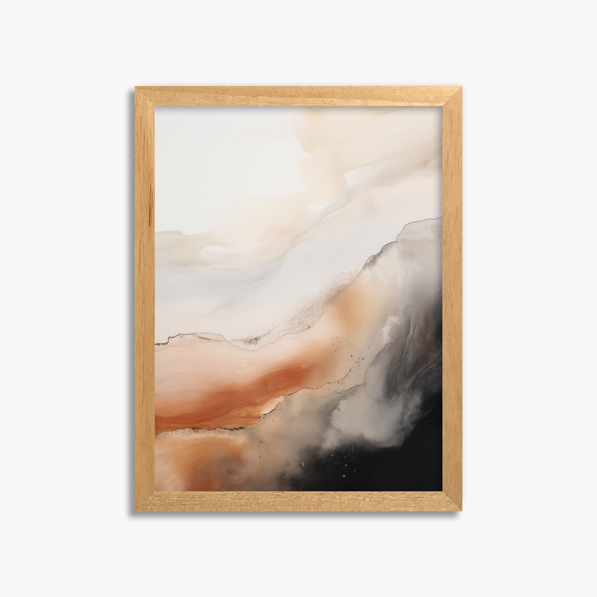 Desert Storm Horizon, 30x40cm Framed Poster With Oak Frame
