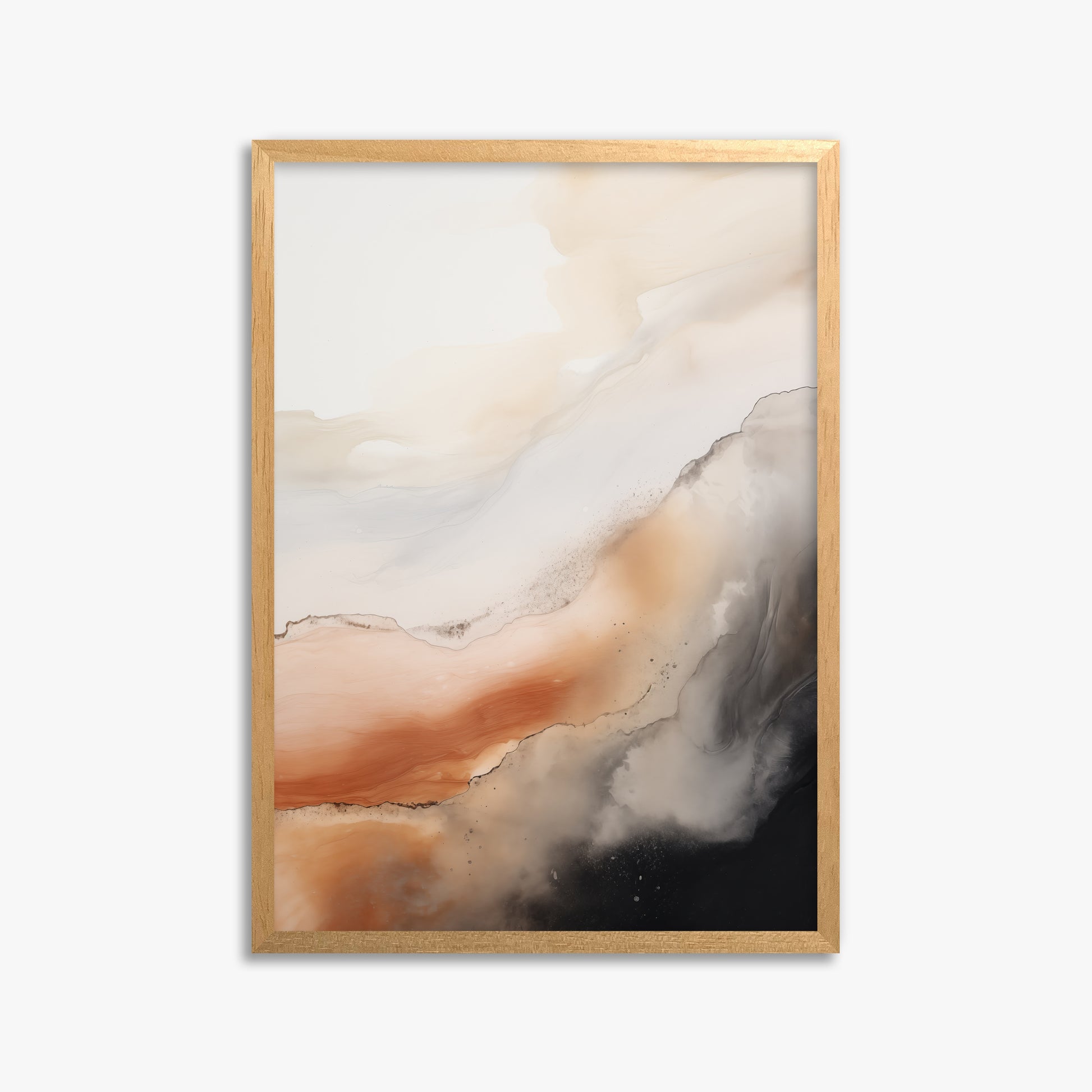 Desert Storm Horizon, 50x70cm Framed Poster With Oak Frame