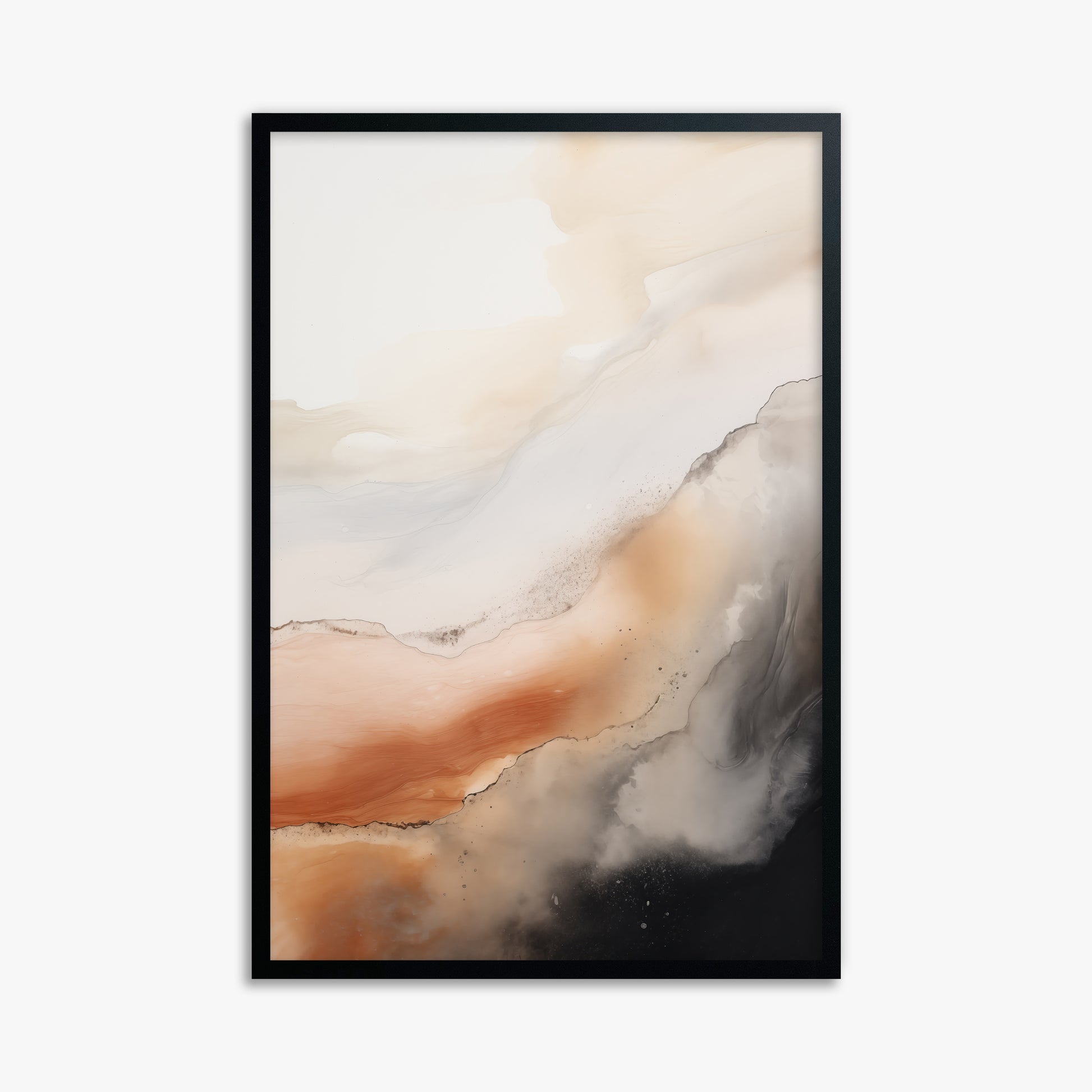 Desert Storm Horizon, 61x91cm Framed Poster With Black Frame