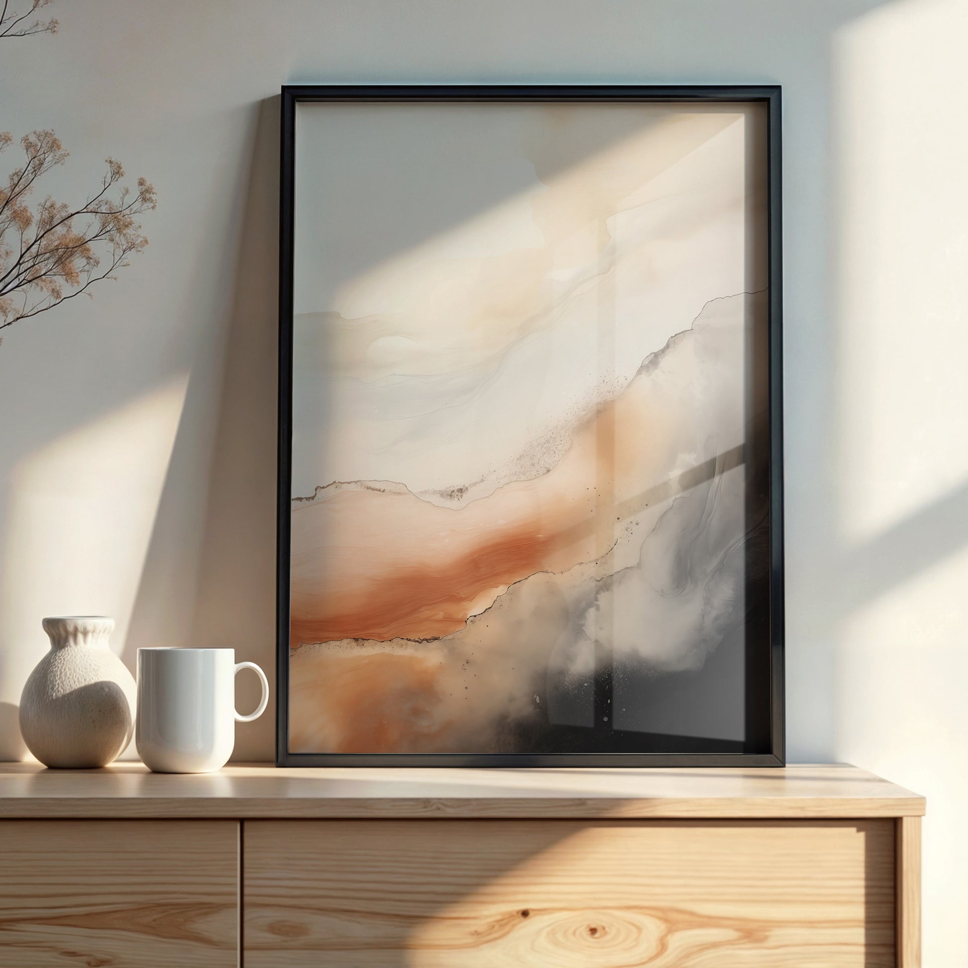 Design Concept No. 22 for Desert Storm Horizon Modern Poster Art