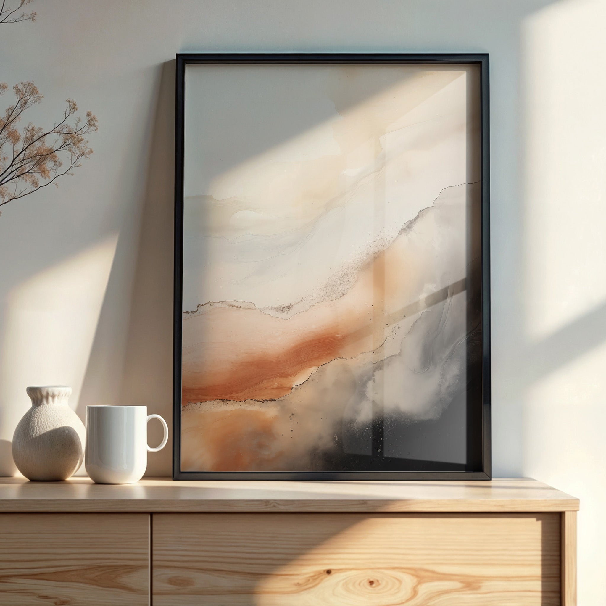 Design Concept No. 22 for Desert Storm Horizon Modern Poster Art