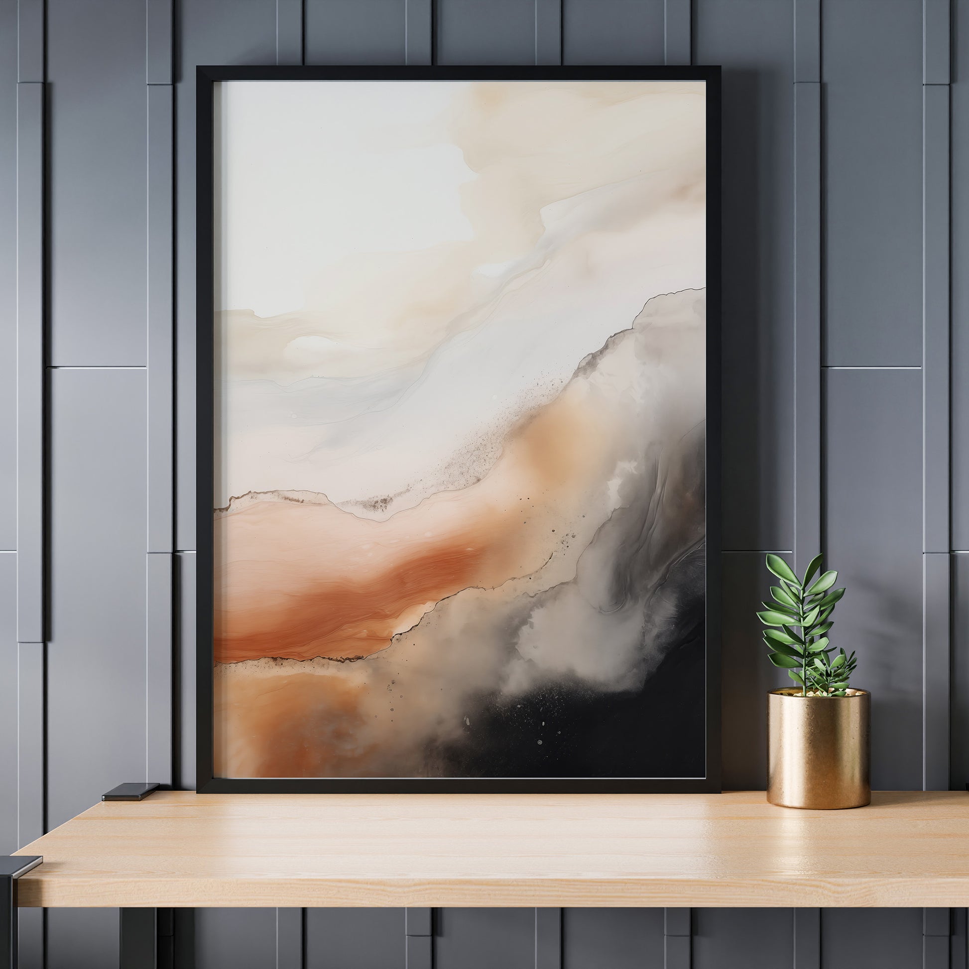 Design Concept No. 24 for Desert Storm Horizon Modern Poster Art